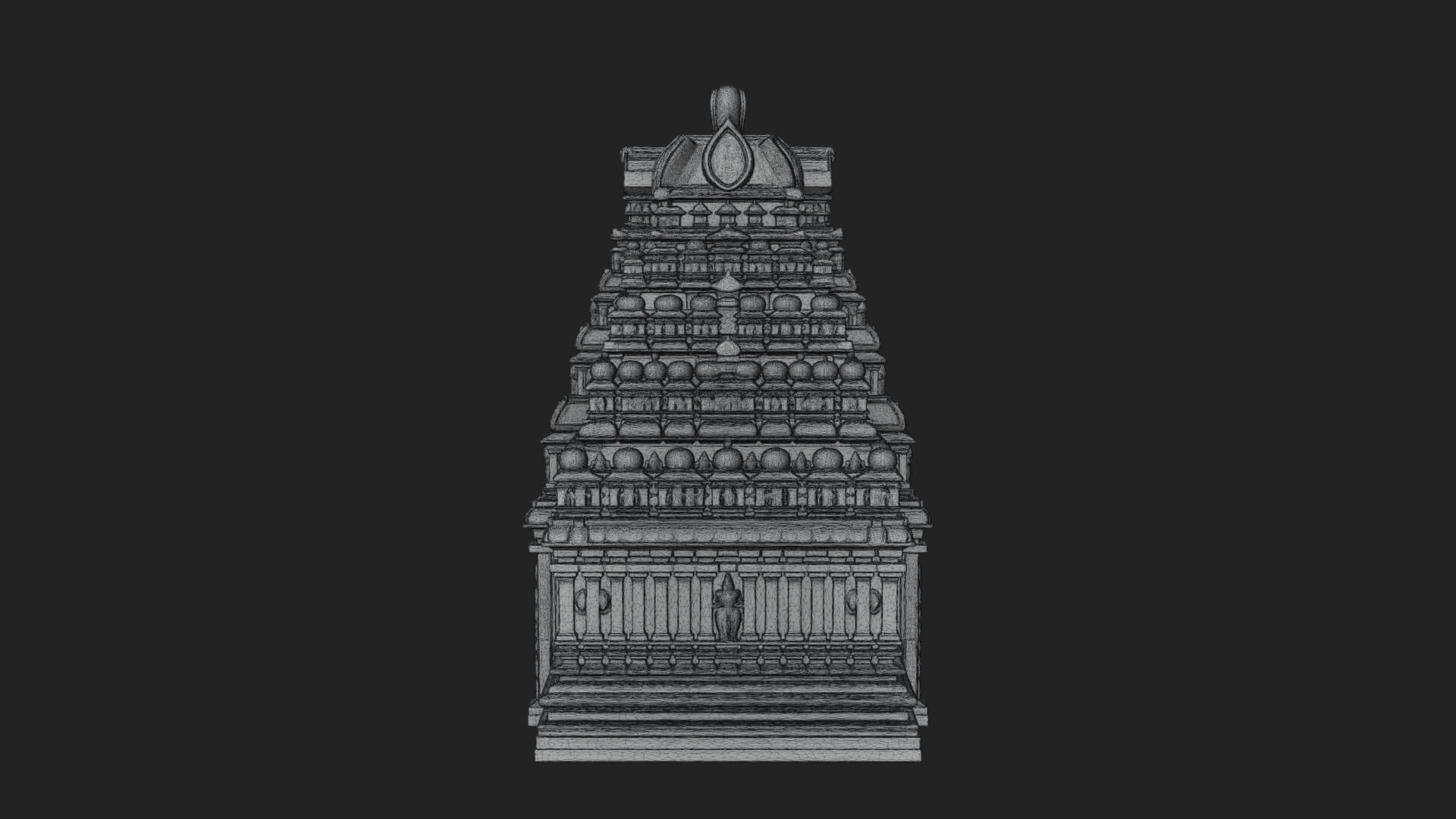 Hindu Shikhara Temple Tower Design 5 3D Print Model 3D Model