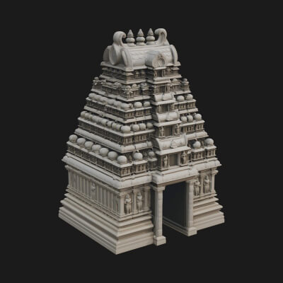 Hindu Shikhara Temple Tower Design 5 3D Print Model