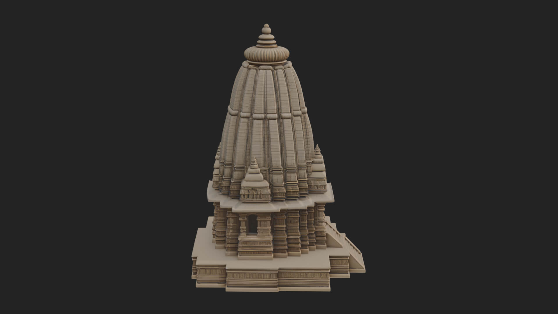 Hindu Shikhara Temple Tower Design 6 3D Print Model 3D Model