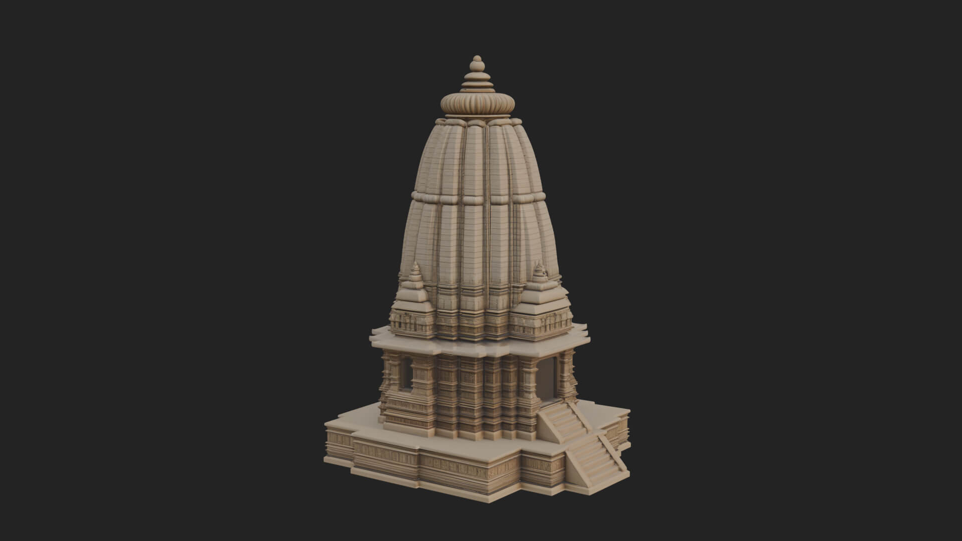 Hindu Shikhara Temple Tower Design 6 3D Print Model 3D Model