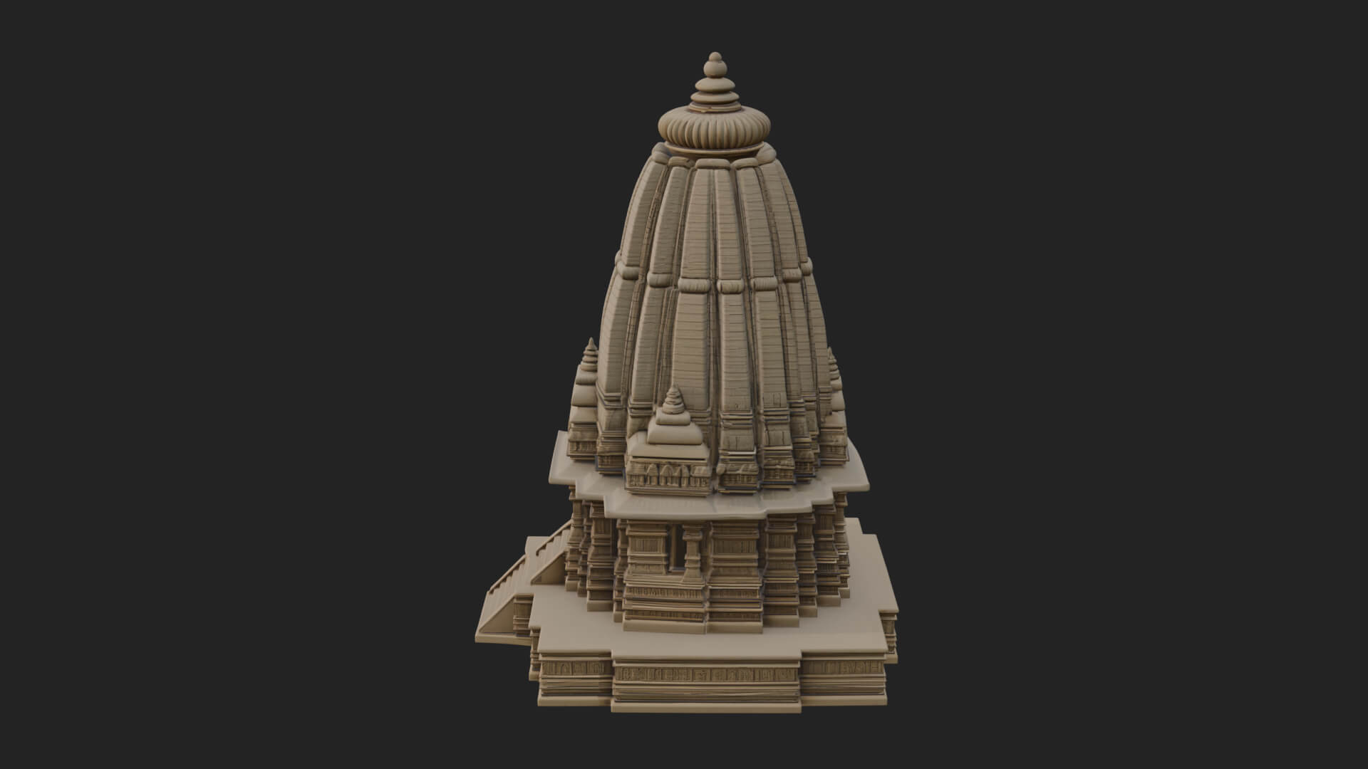 Hindu Shikhara Temple Tower Design 6 3D Print Model 3D Model