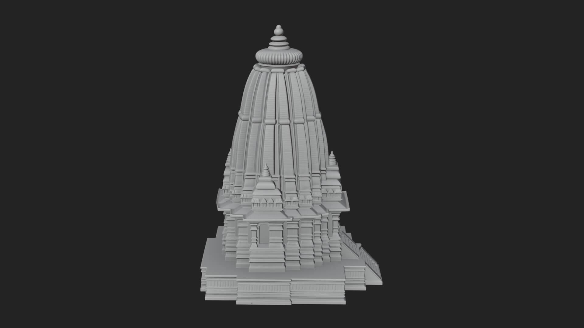Hindu Shikhara Temple Tower Design 6 3D Print Model 3D Model