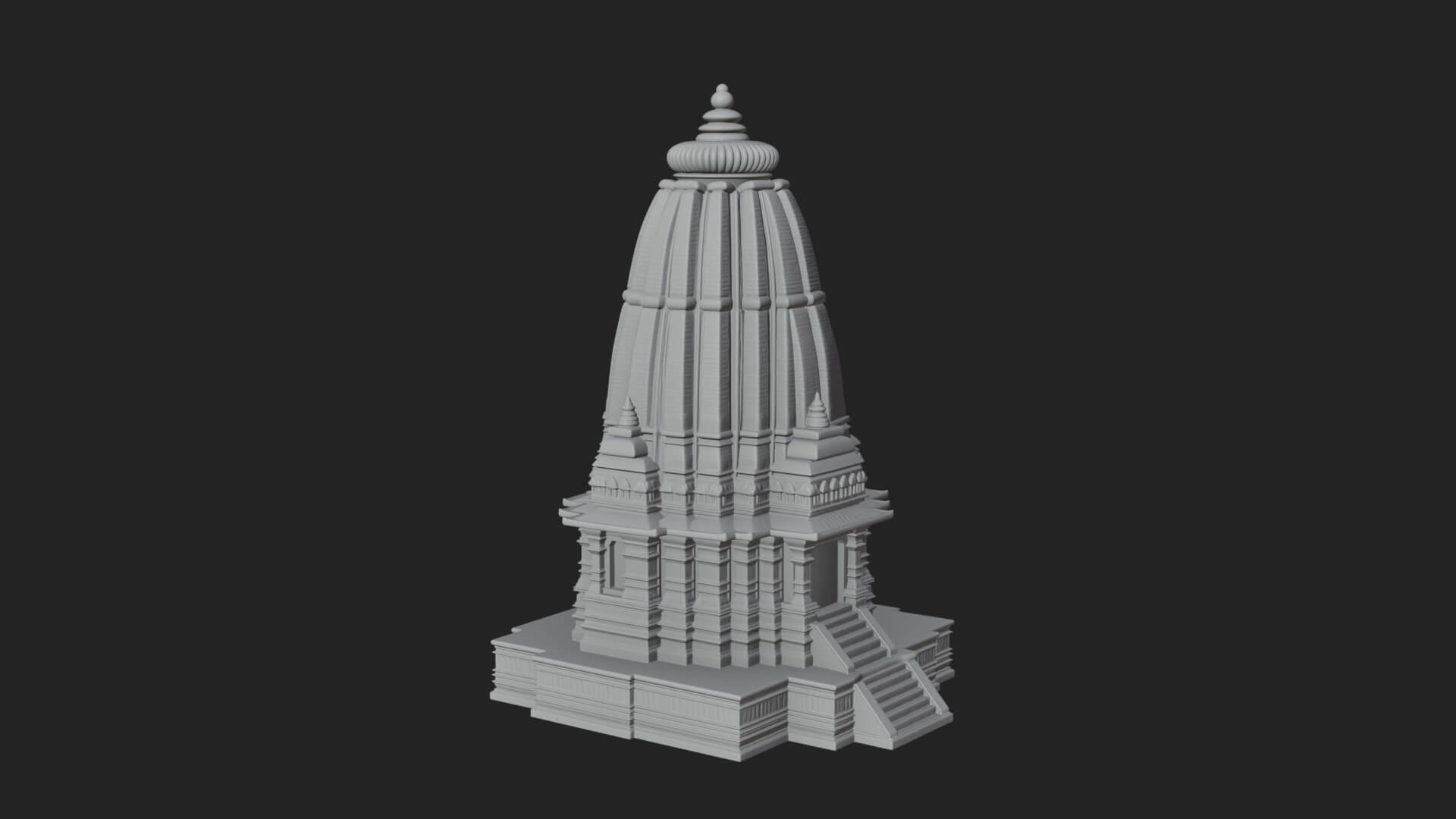Hindu Shikhara Temple Tower Design 6 3D Print Model 3D Model