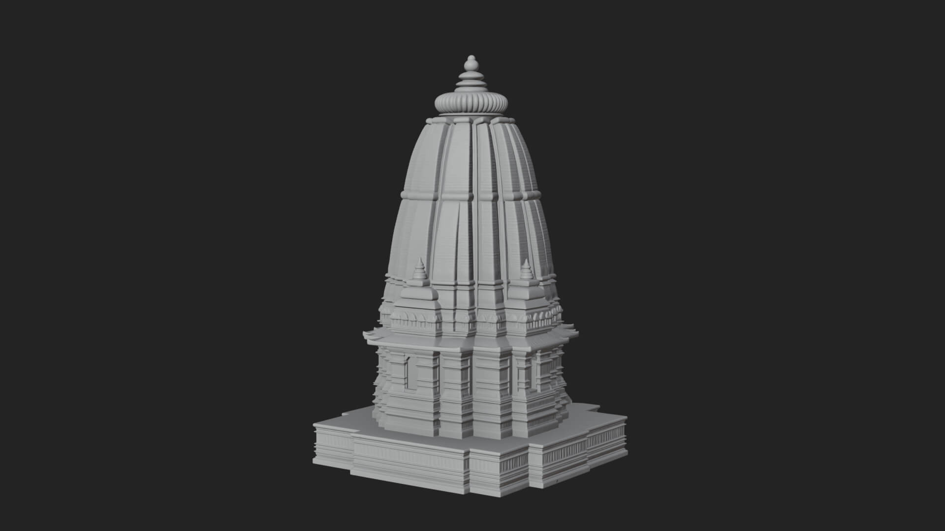 Hindu Shikhara Temple Tower Design 6 3D Print Model 3D Model