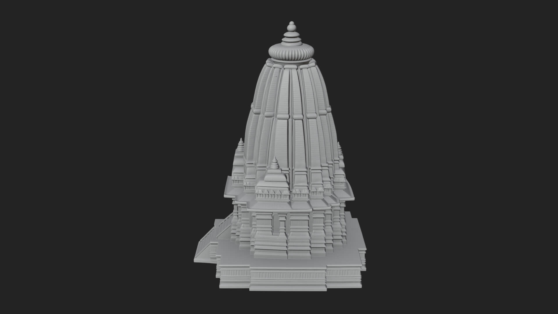 Hindu Shikhara Temple Tower Design 6 3D Print Model 3D Model