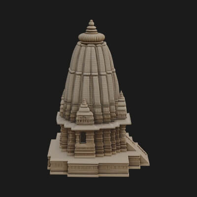 Hindu Shikhara Temple Tower Design 6 3D Print Model