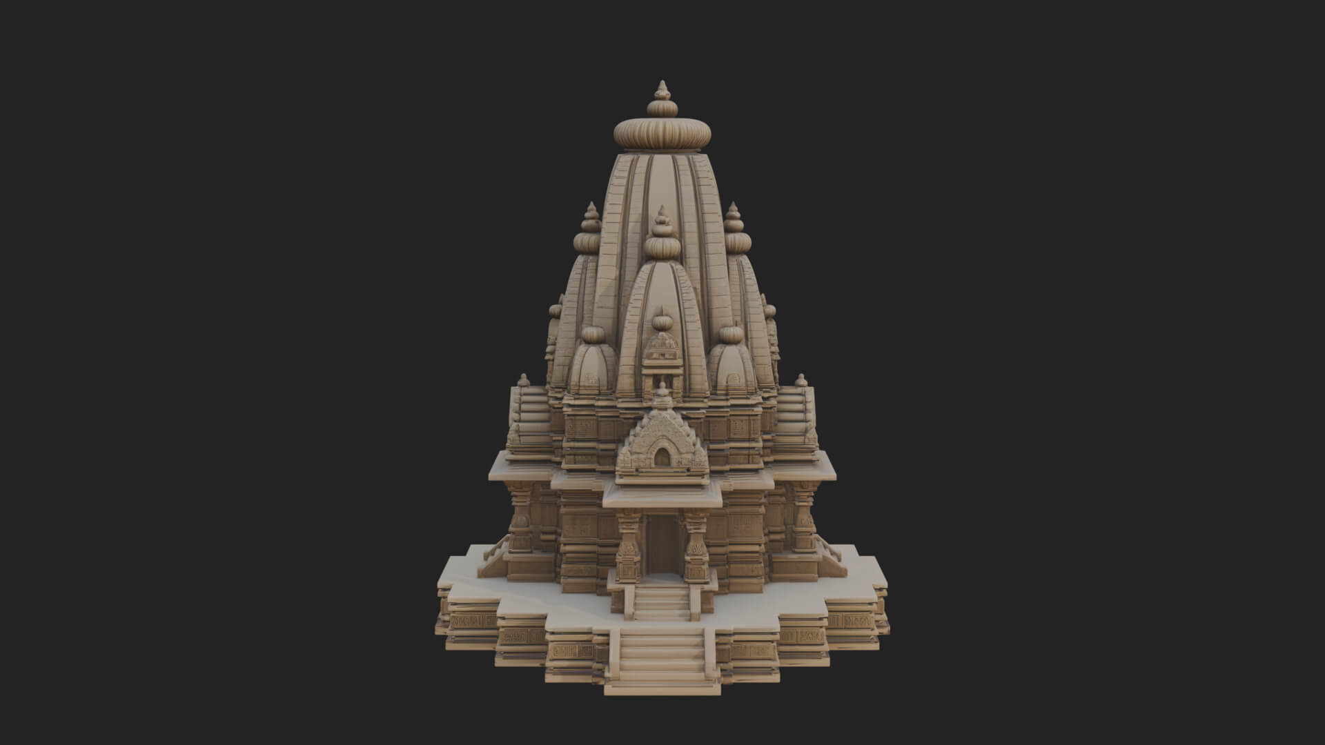 Hindu Shikhara Temple Tower Design 7 3D Print Model 3D Model