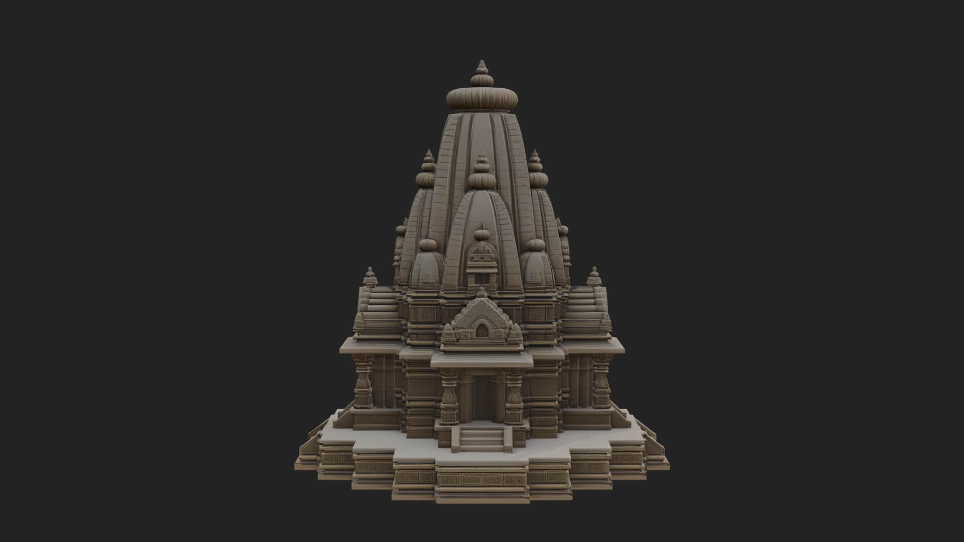 Hindu Shikhara Temple Tower Design 7 3D Print Model 3D Model