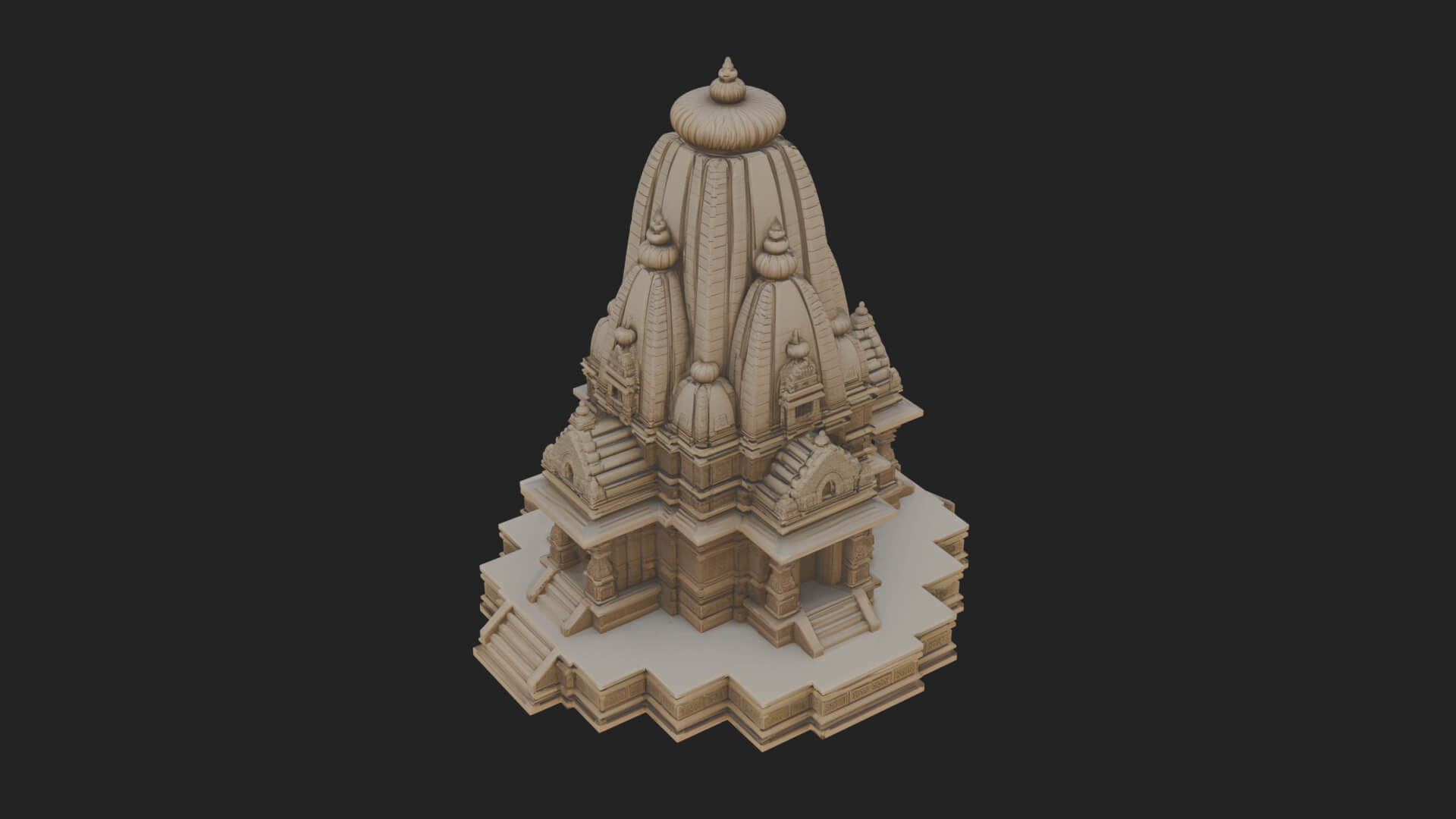 Hindu Shikhara Temple Tower Design 7 3D Print Model 3D Model