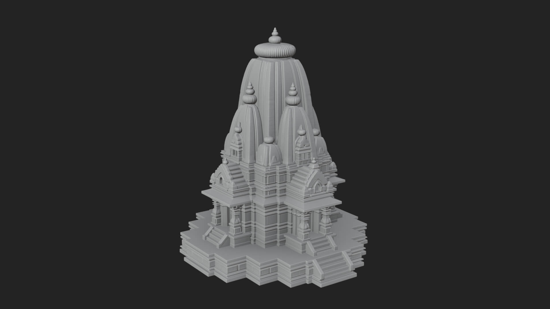 Hindu Shikhara Temple Tower Design 7 3D Print Model 3D Model