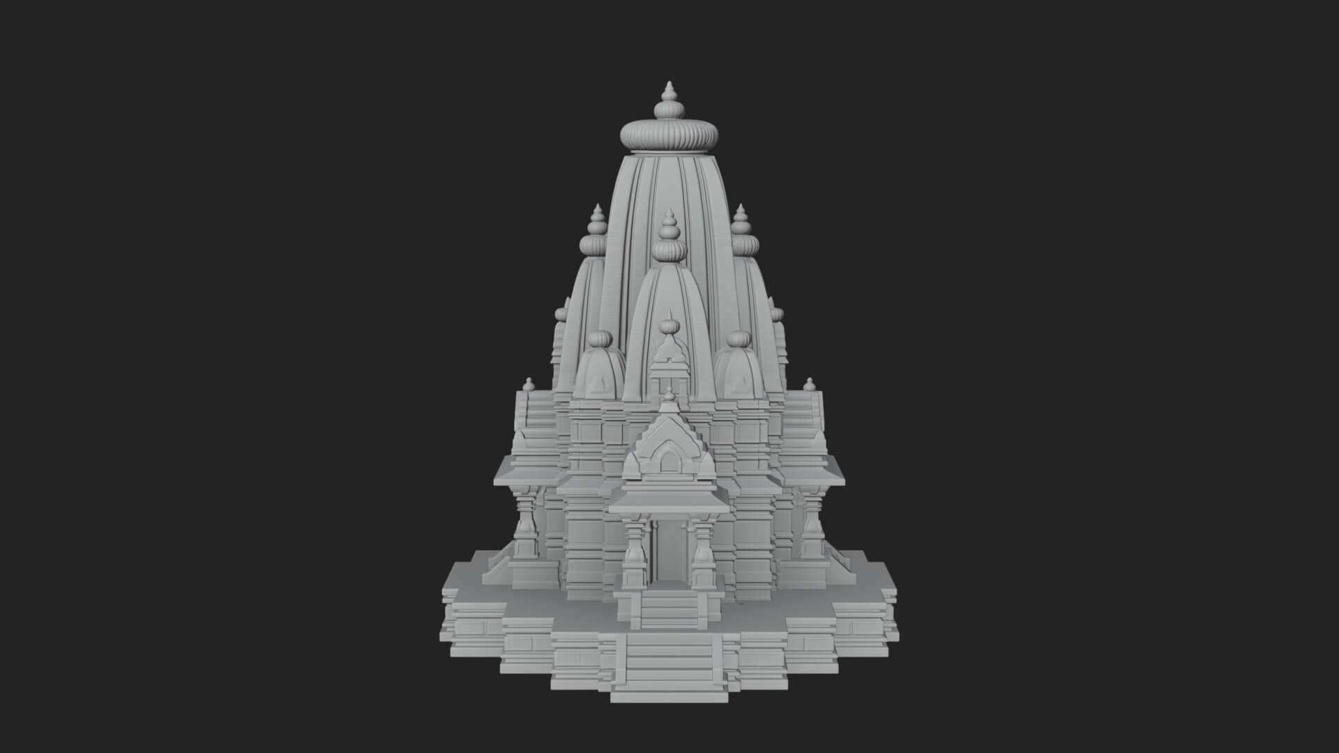 Hindu Shikhara Temple Tower Design 7 3D Print Model 3D Model