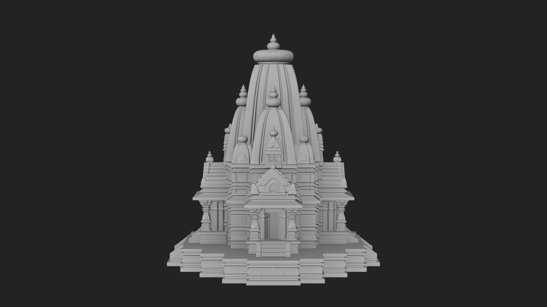 Hindu Shikhara Temple Tower Design 7 3D Print Model 3D Model
