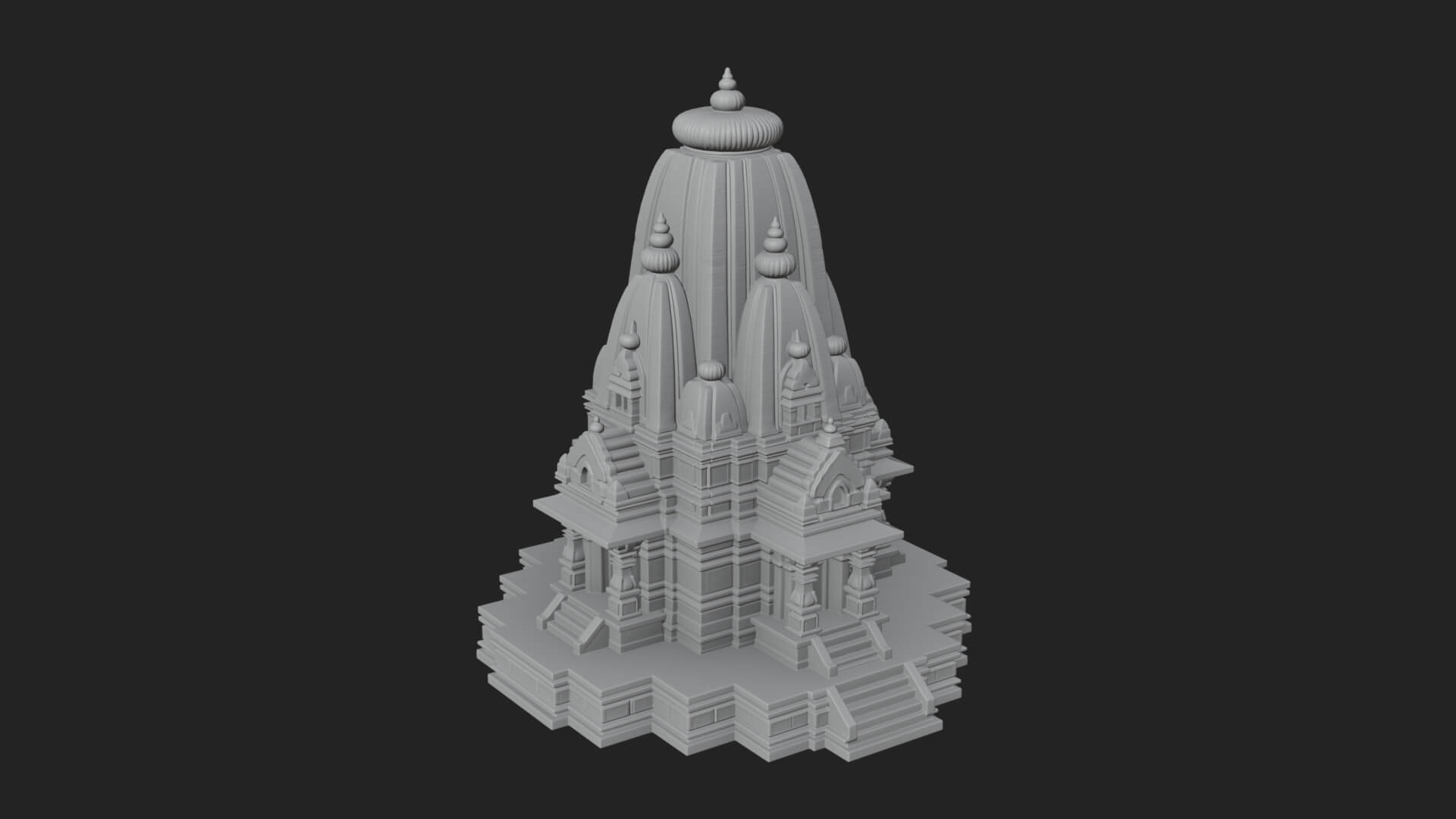 Hindu Shikhara Temple Tower Design 7 3D Print Model 3D Model
