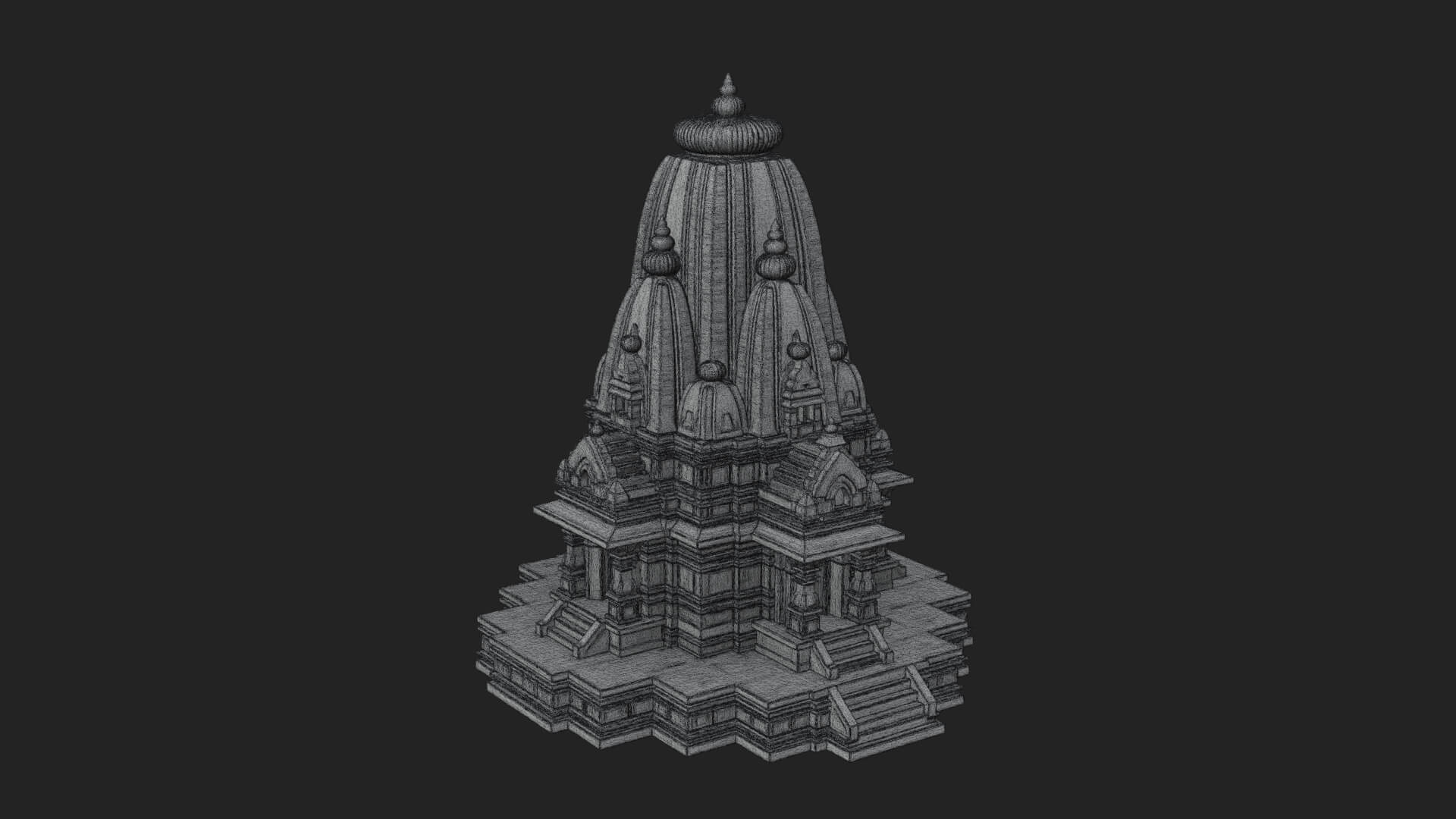 Hindu Shikhara Temple Tower Design 7 3D Print Model 3D Model
