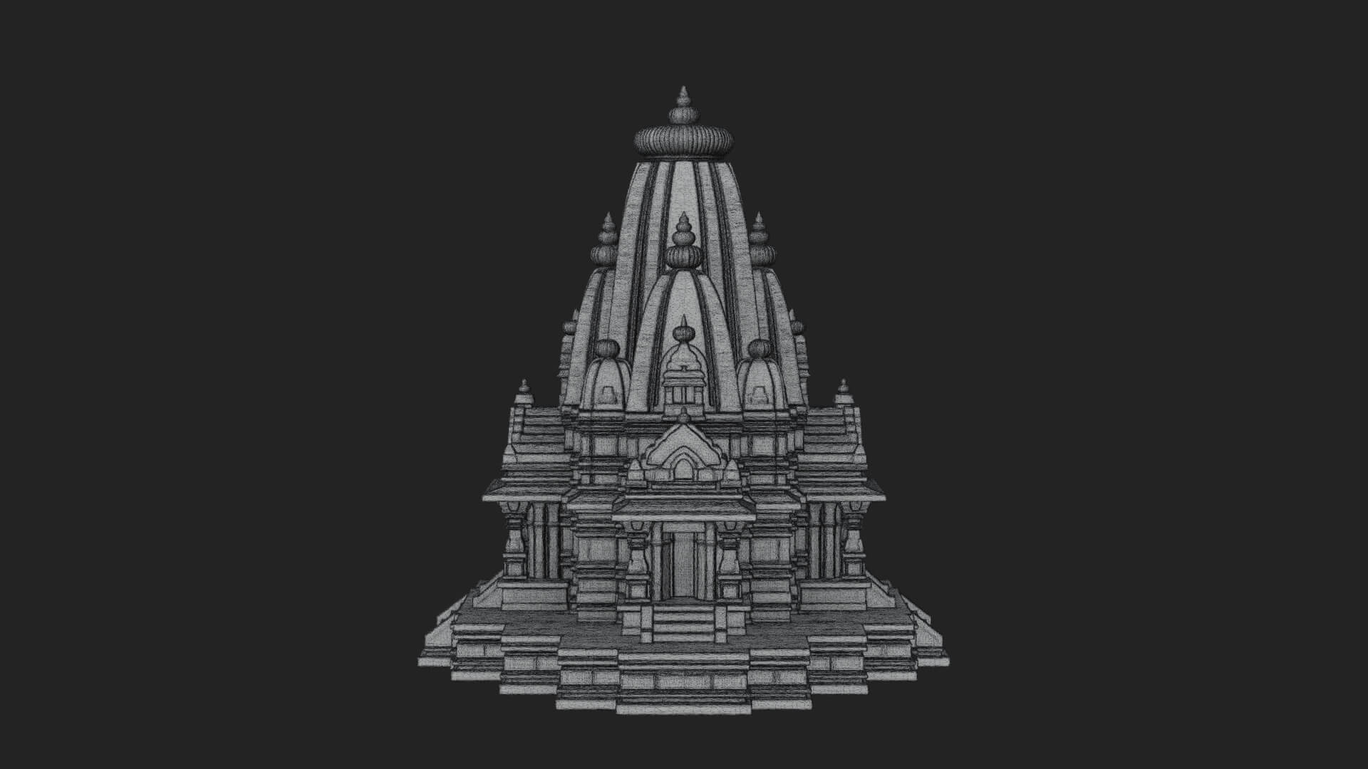 Hindu Shikhara Temple Tower Design 7 3D Print Model 3D Model