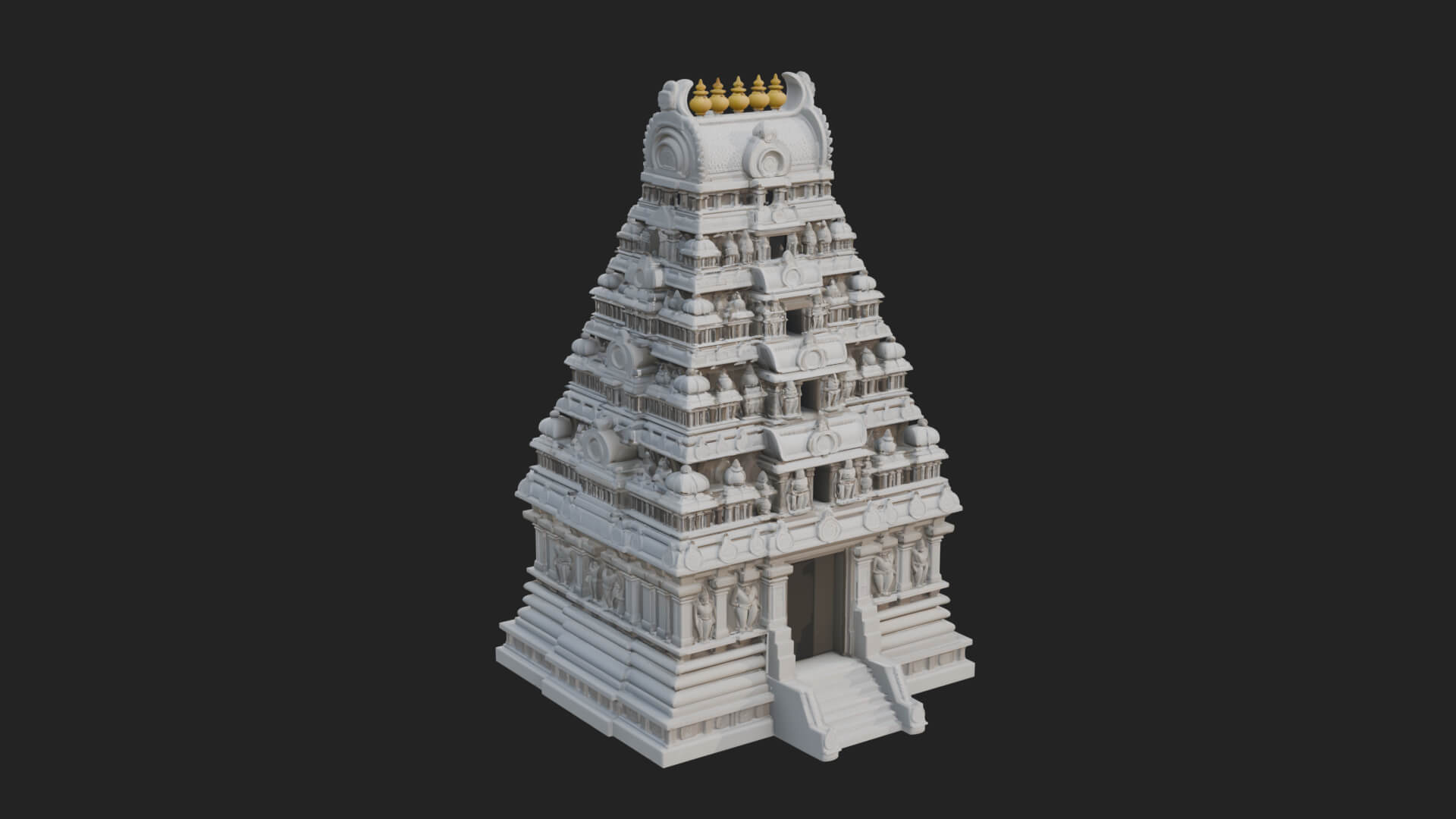 Hindu Shikhara Temple Tower Design 8 3D Print Model 3D Model
