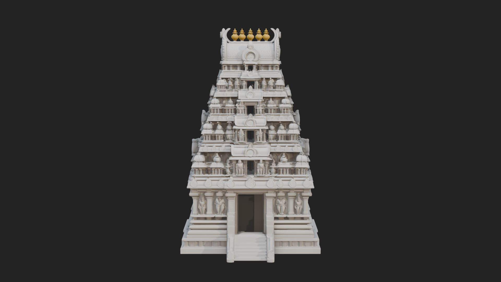 Hindu Shikhara Temple Tower Design 8 3D Print Model 3D Model