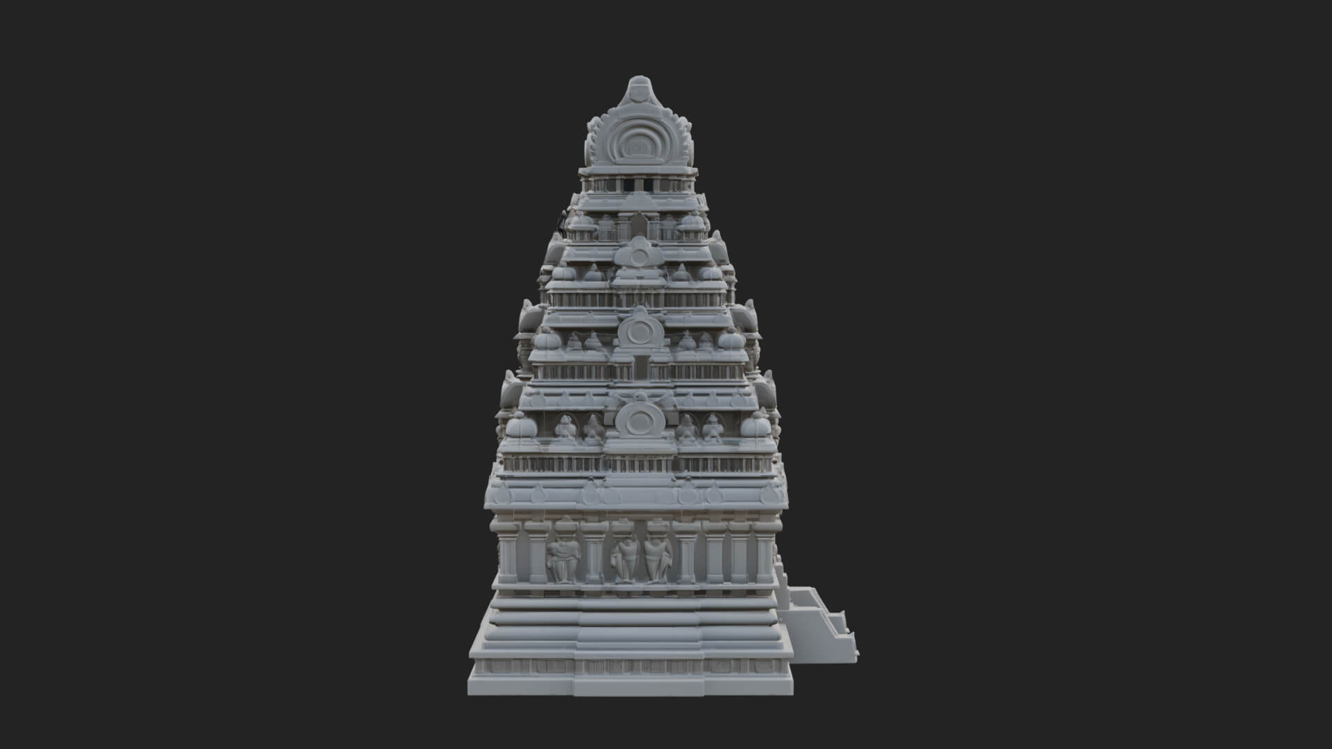 Hindu Shikhara Temple Tower Design 8 3D Print Model 3D Model