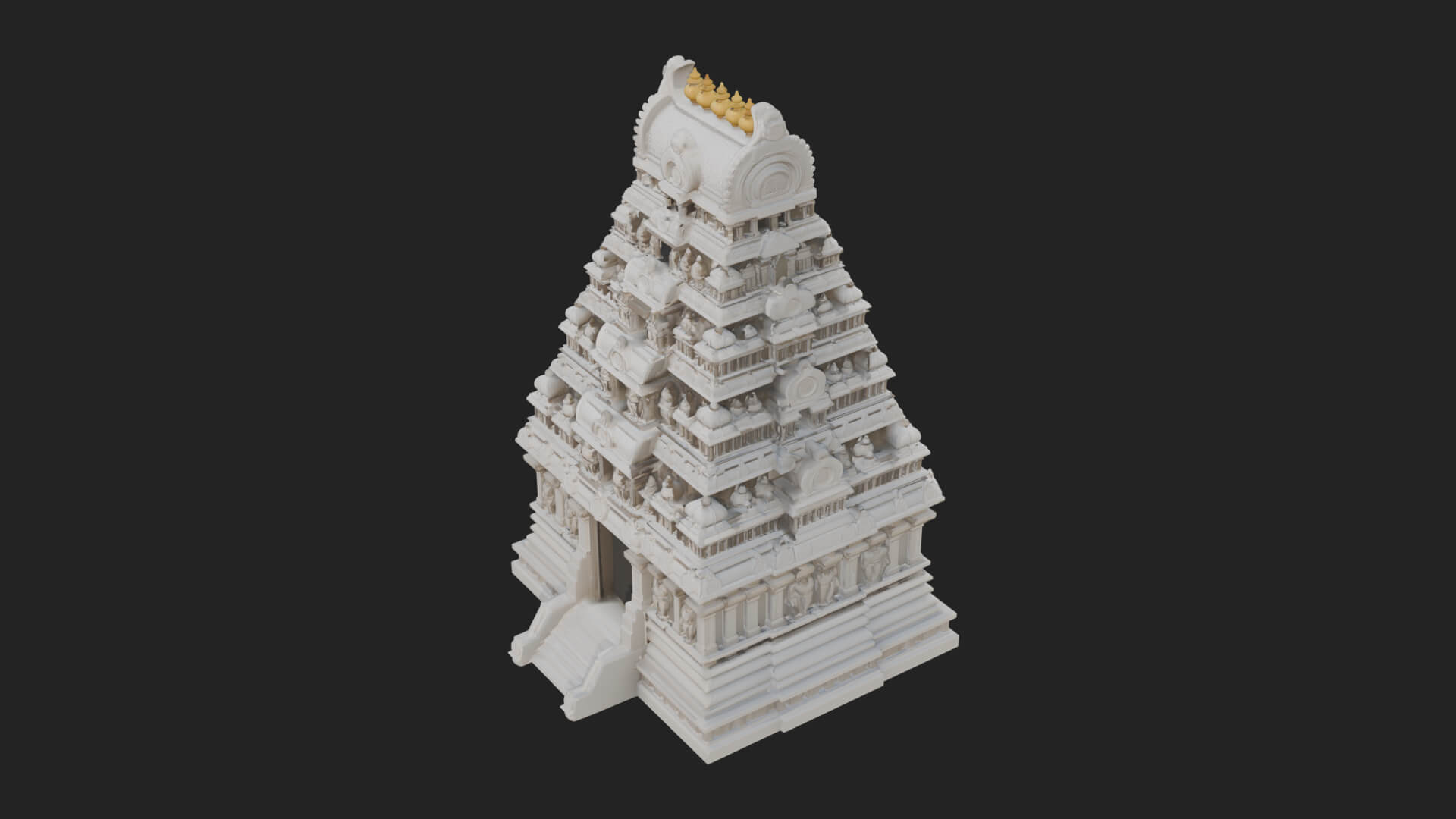 Hindu Shikhara Temple Tower Design 8 3D Print Model 3D Model