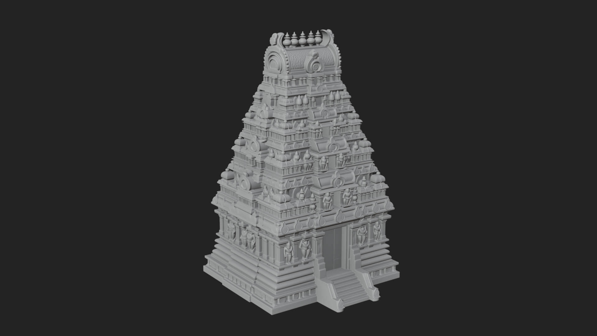 Hindu Shikhara Temple Tower Design 8 3D Print Model 3D Model
