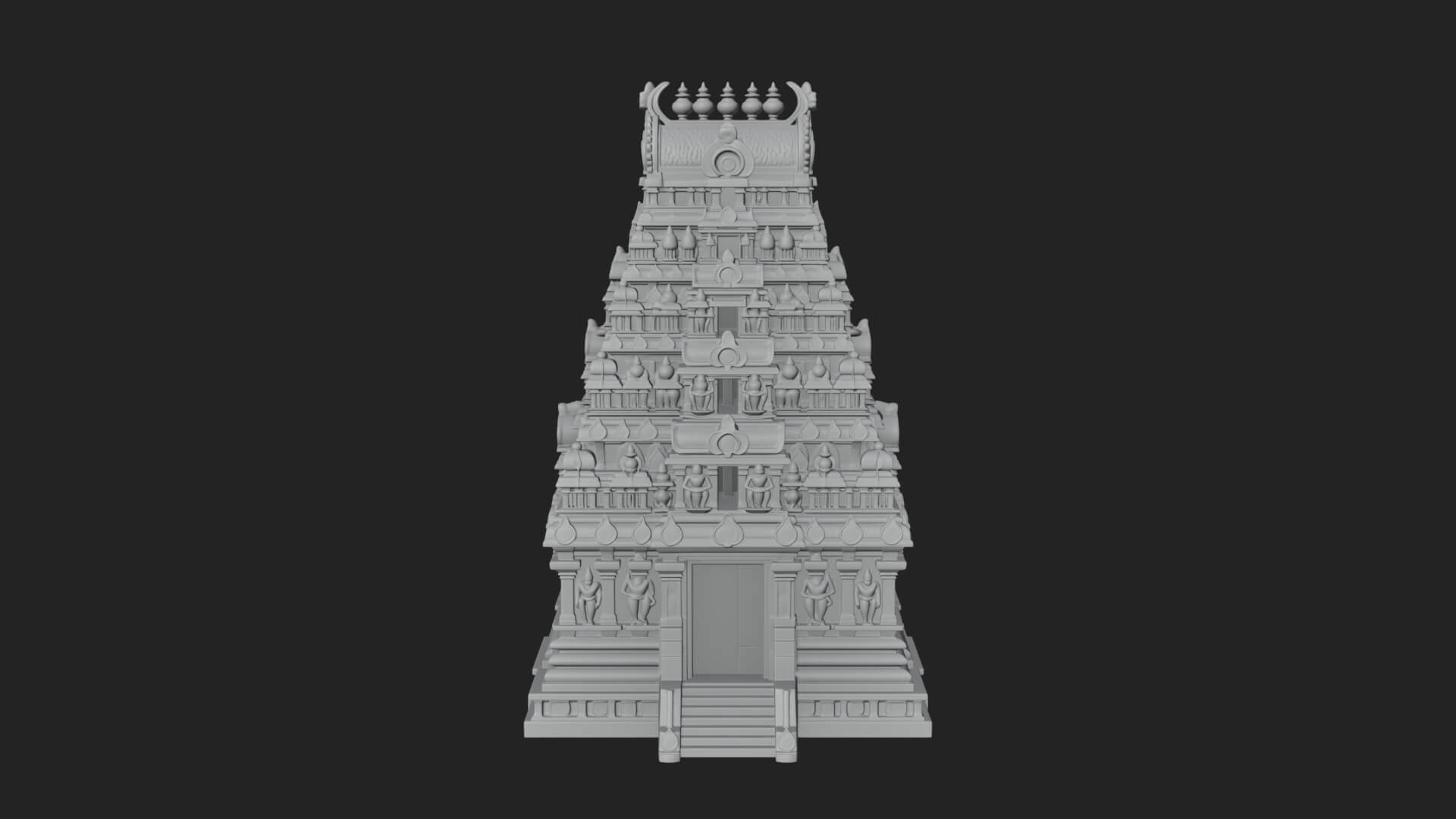 Hindu Shikhara Temple Tower Design 8 3D Print Model 3D Model