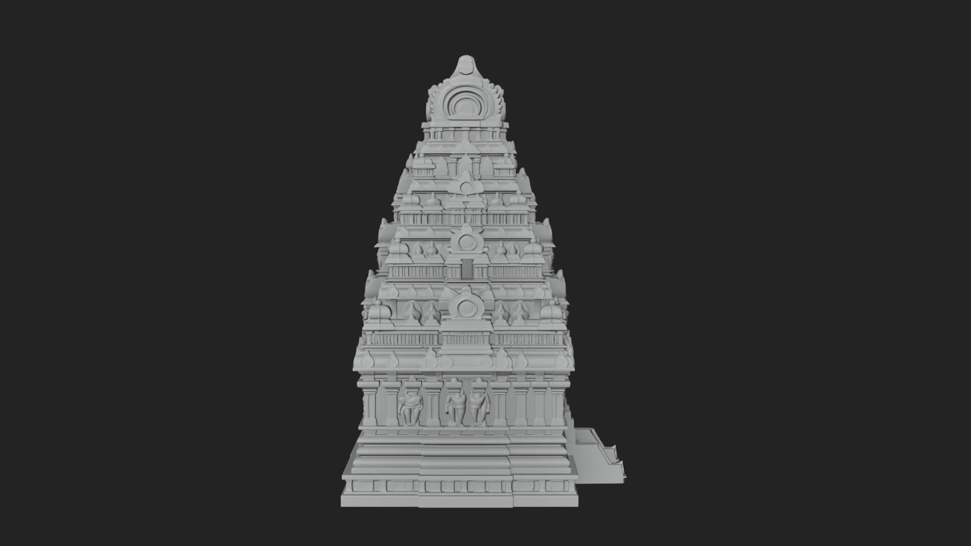 Hindu Shikhara Temple Tower Design 8 3D Print Model 3D Model
