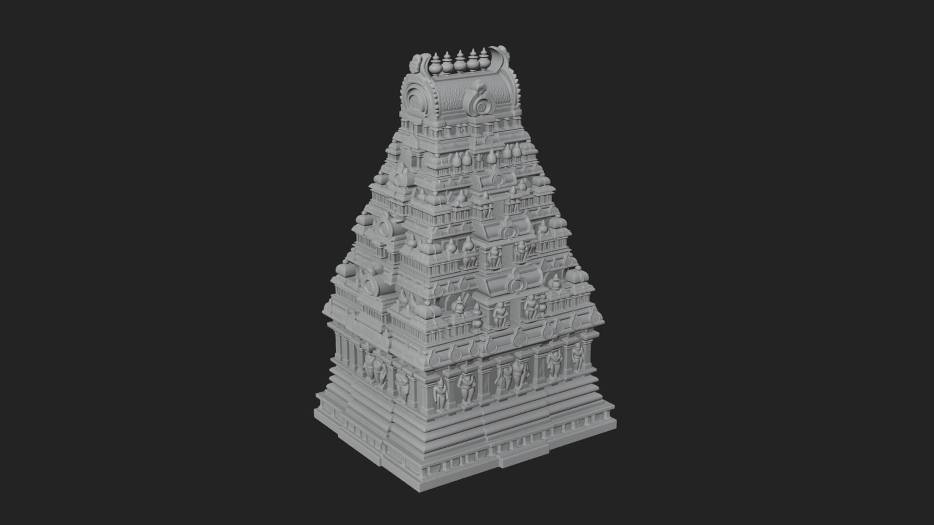 Hindu Shikhara Temple Tower Design 8 3D Print Model 3D Model