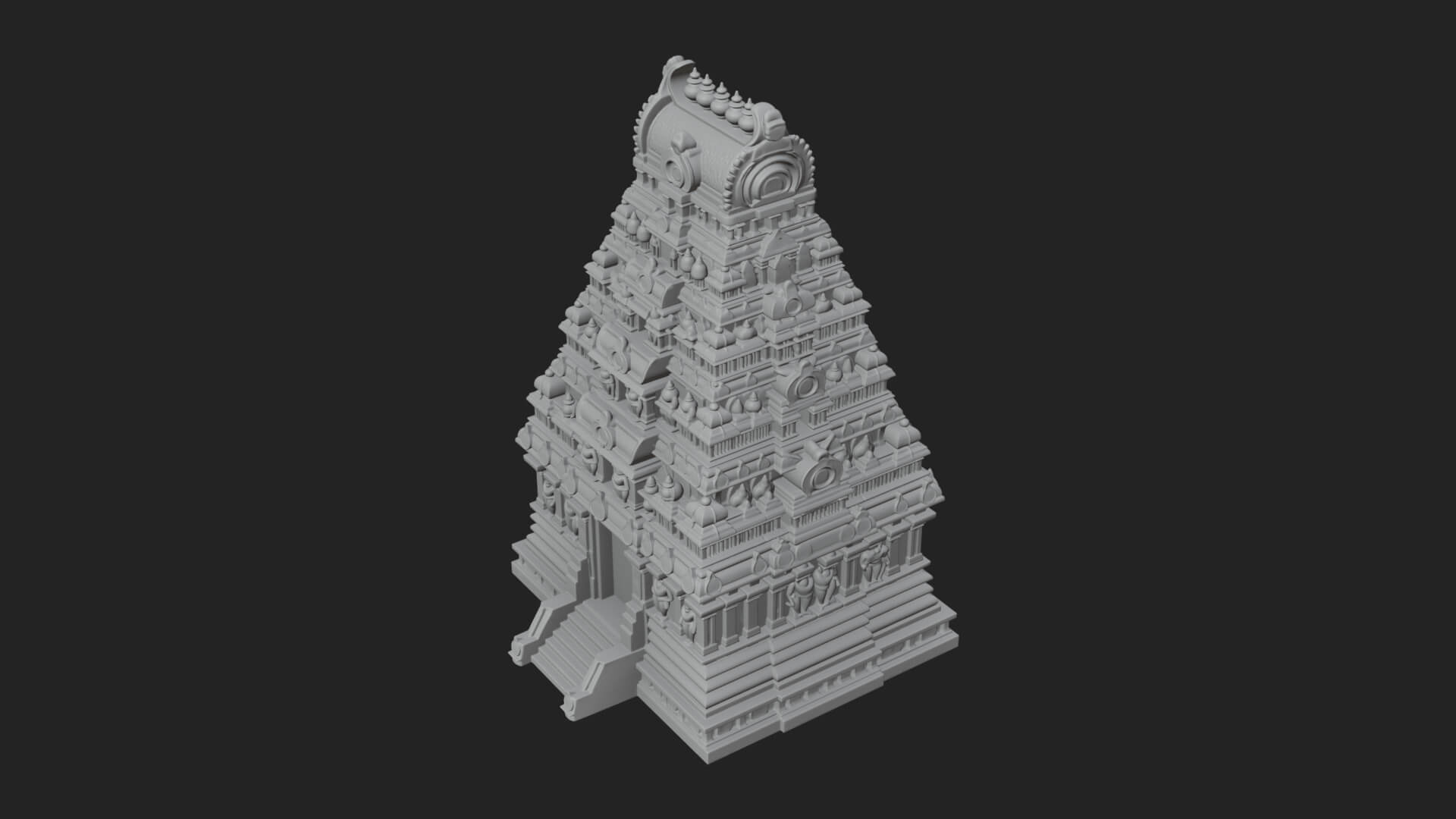 Hindu Shikhara Temple Tower Design 8 3D Print Model 3D Model