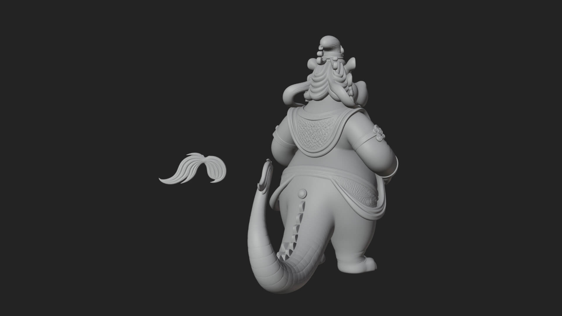 Hippo-Headed Egyptian Goddess Statue Design 1 3D Print 3D Model