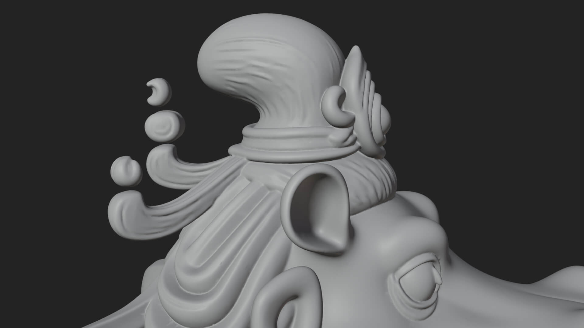 Hippo-Headed Egyptian Goddess Statue Design 1 3D Print 3D Model