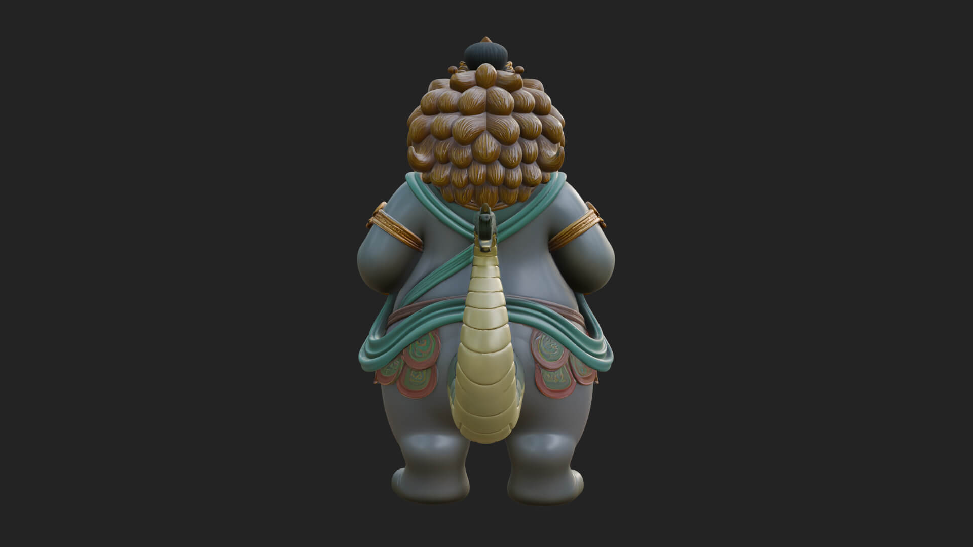 Hippo-Headed Egyptian Goddess Statue Design 3 3D Print 3D Model