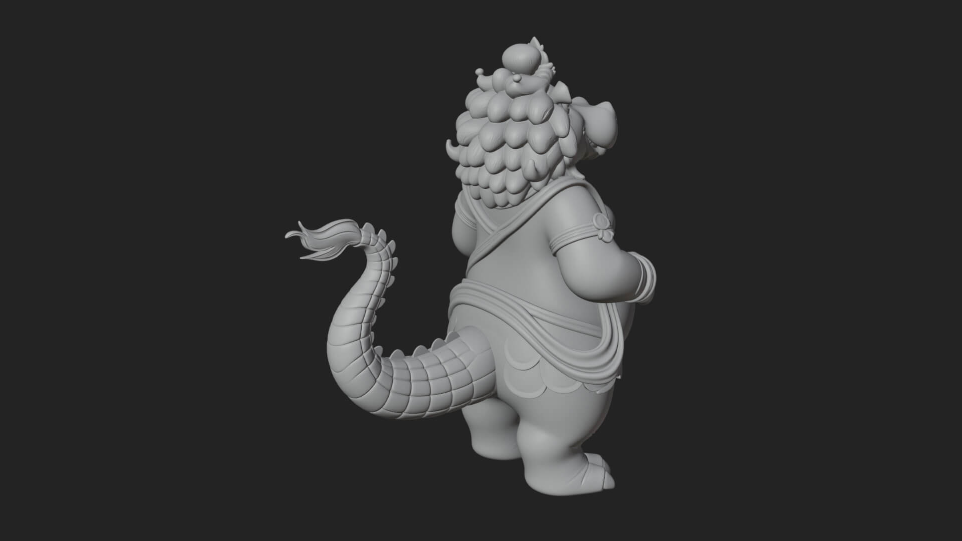 Hippo-Headed Egyptian Goddess Statue Design 3 3D Print 3D Model