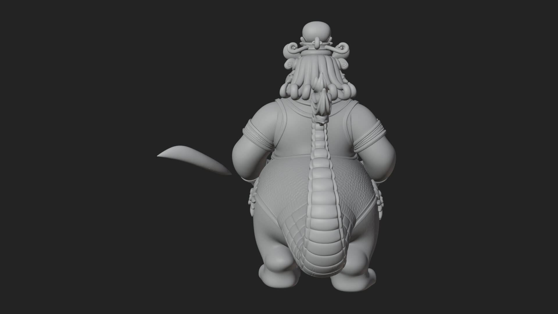 Hippo-Headed Egyptian Goddess Statue Design 4 3D Print 3D Model