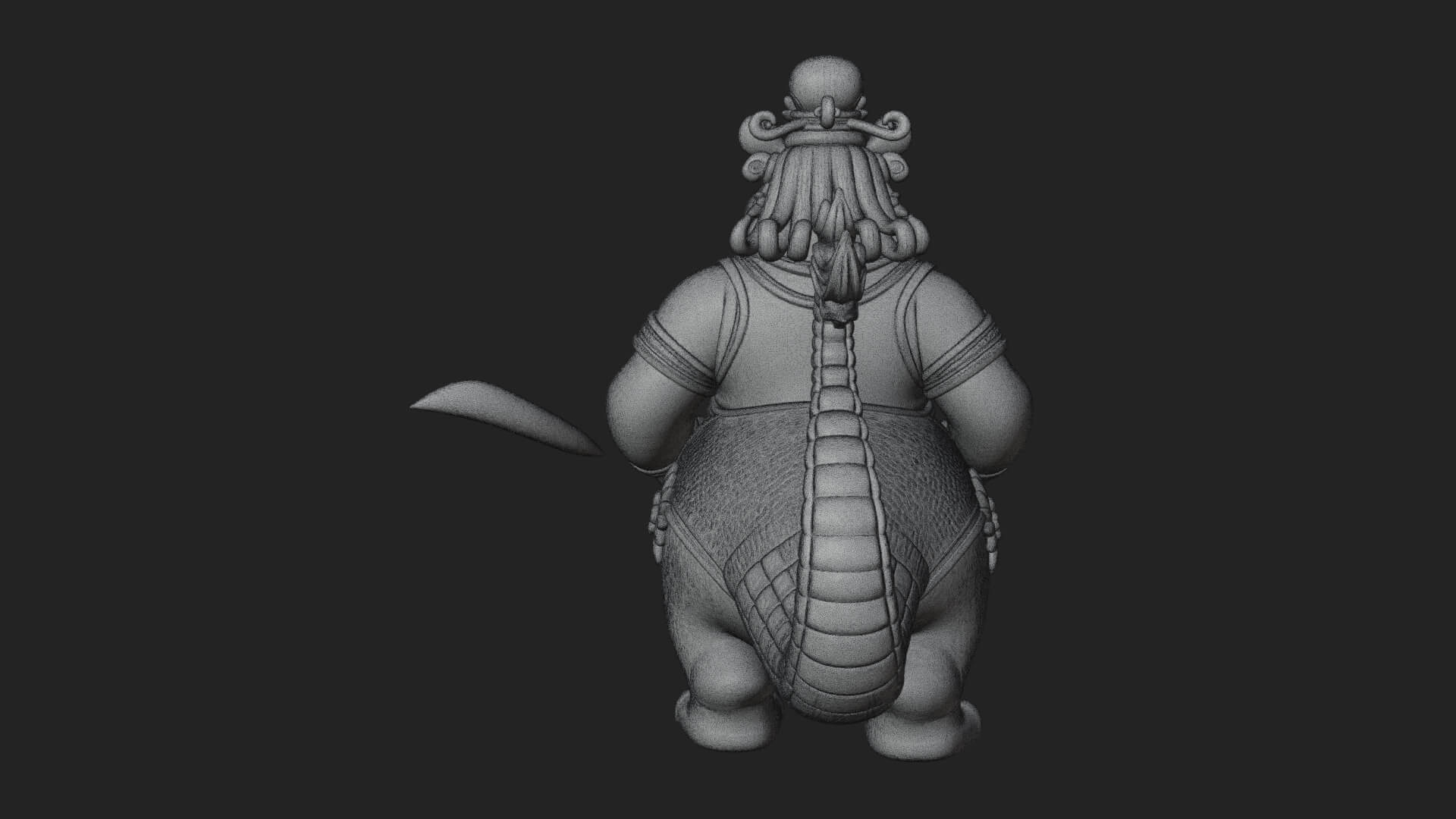 Hippo-Headed Egyptian Goddess Statue Design 4 3D Print 3D Model
