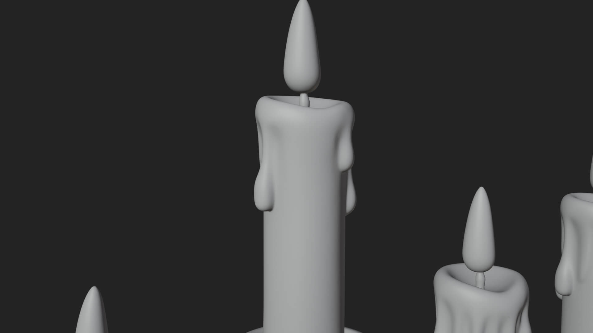 Holly Candle Candelabra Model Design 1 3D Print Model 3D Model
