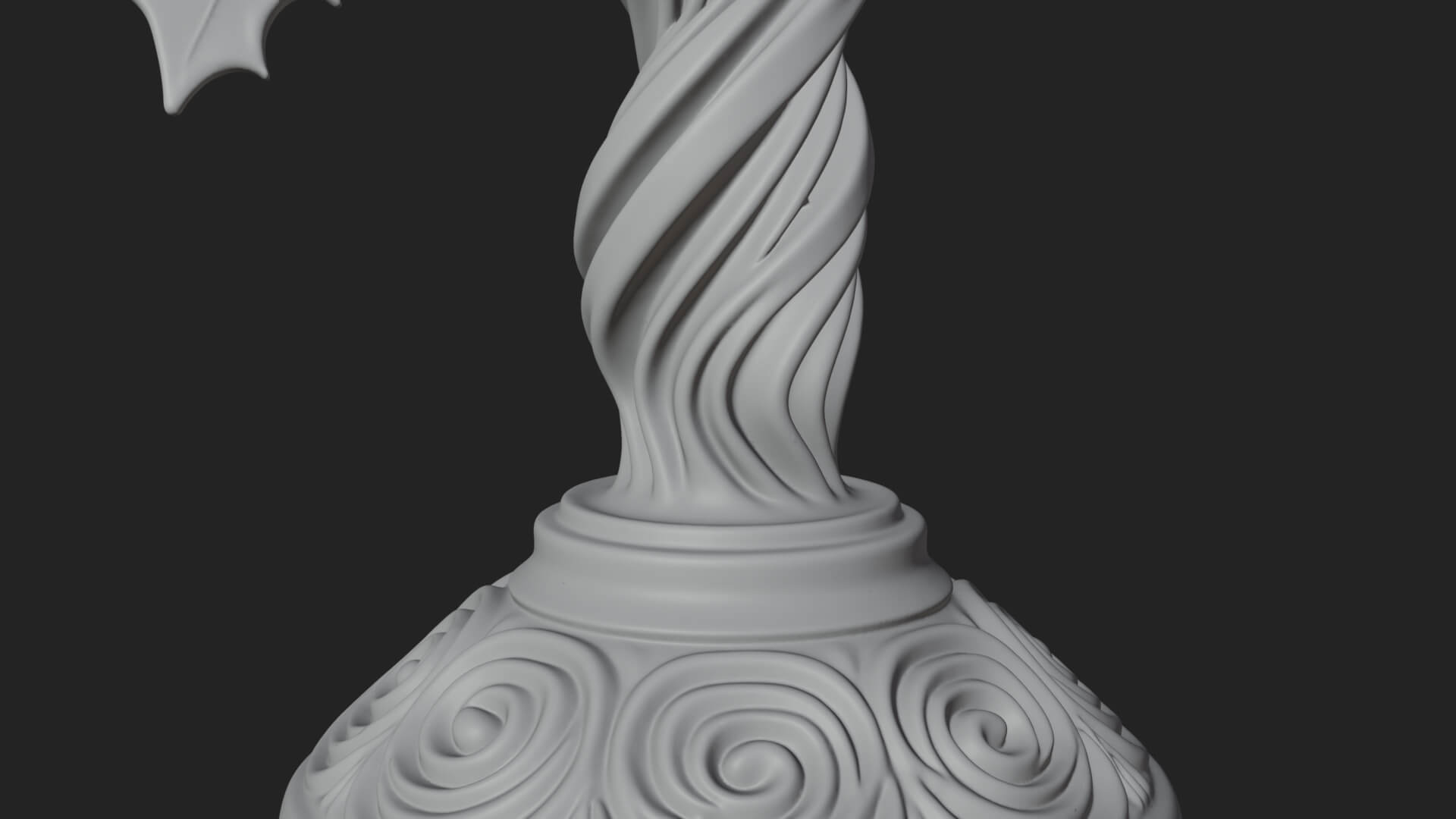 Holly Candle Candelabra Model Design 1 3D Print Model 3D Model