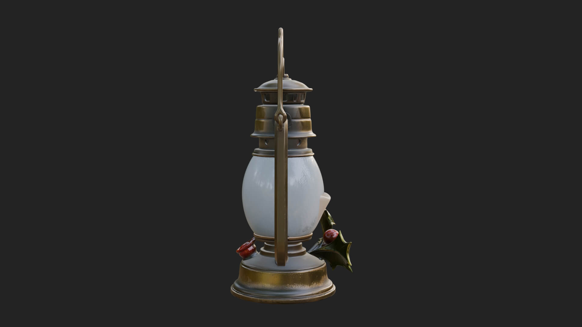 Holly Christmas Lantern Model Design 2 3D Print Model 3D Model