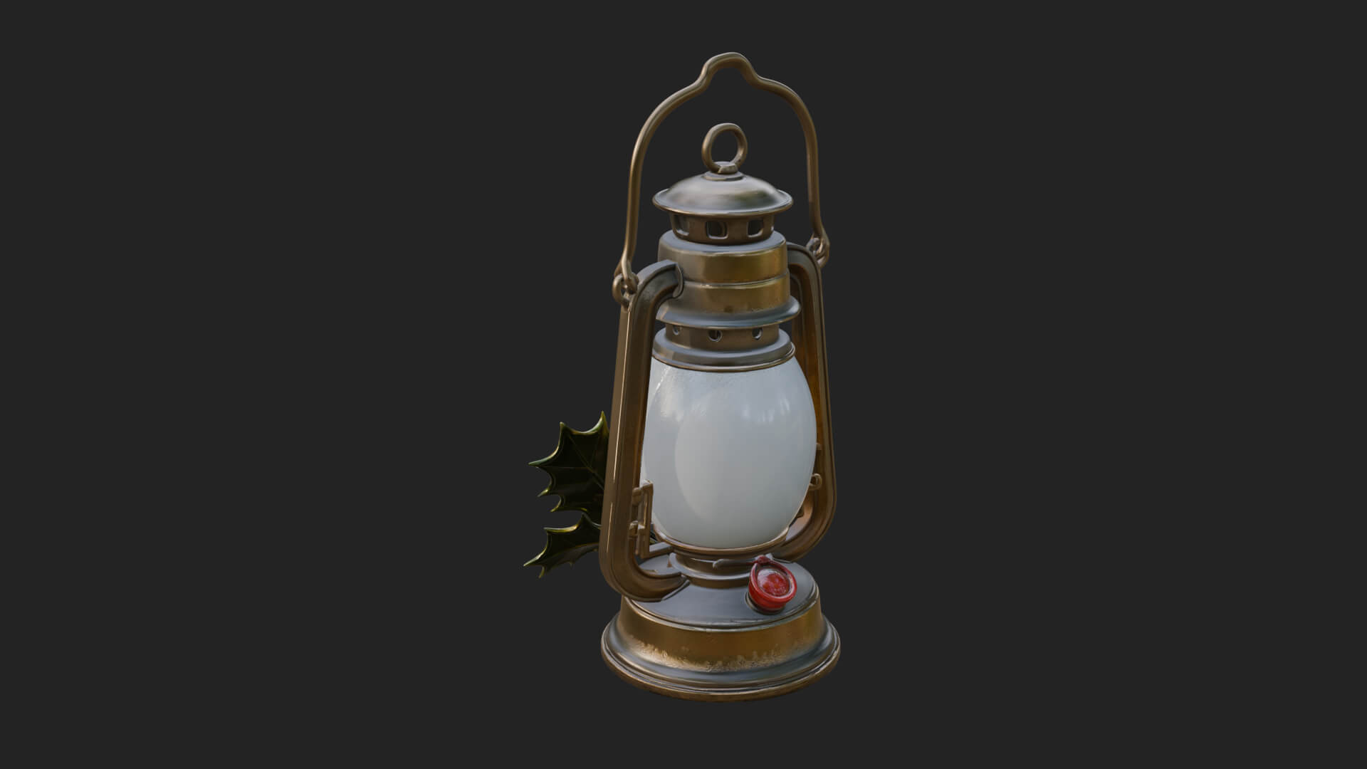 Holly Christmas Lantern Model Design 2 3D Print Model 3D Model