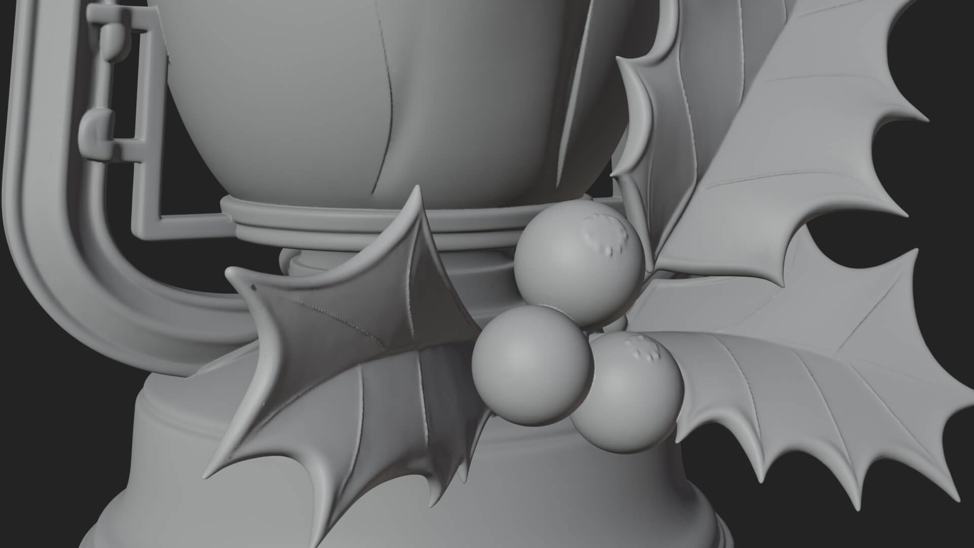 Holly Christmas Lantern Model Design 2 3D Print Model 3D Model