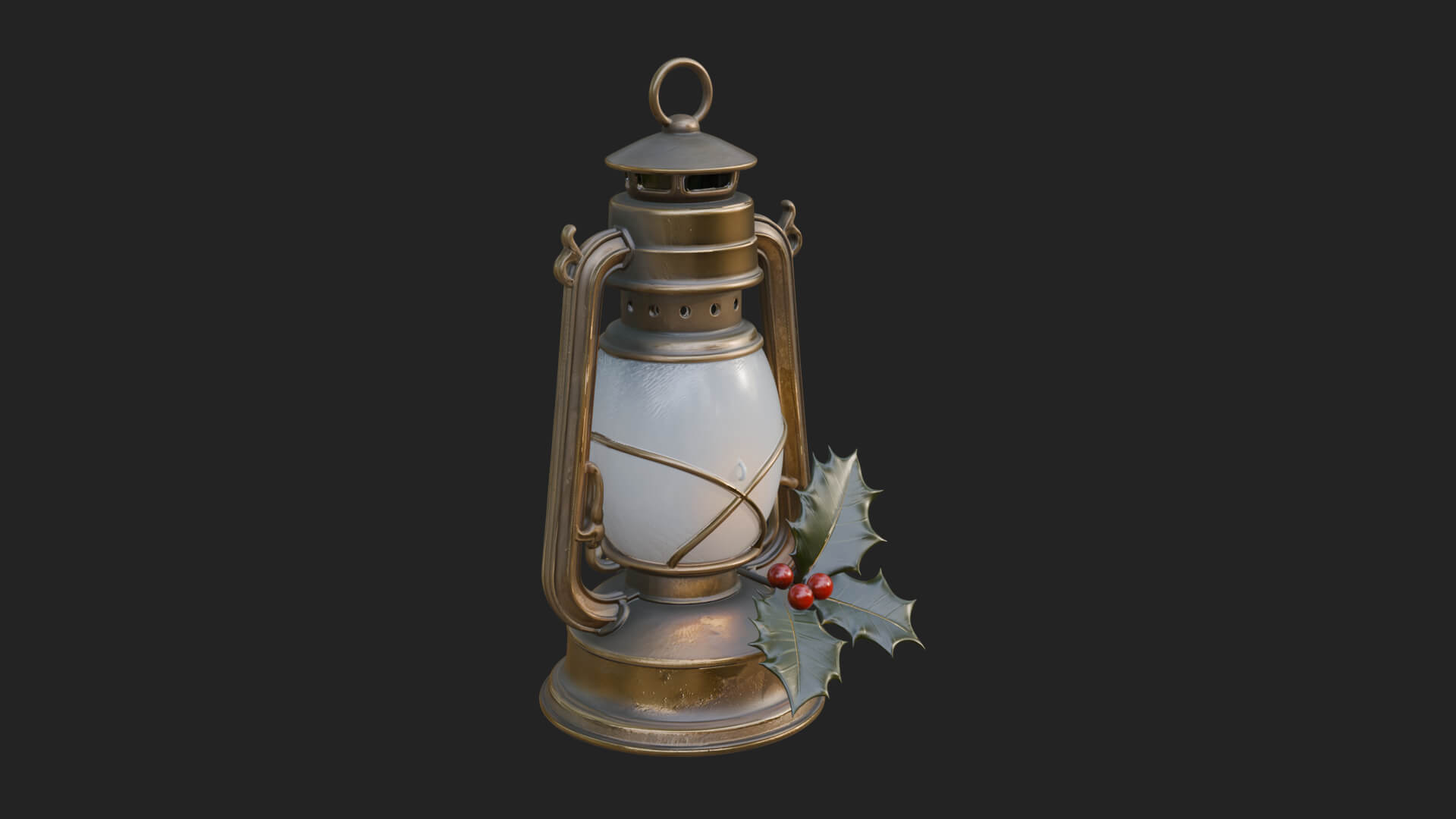 Holly Christmas Lantern Model Design 3 3D Print Model 3D Model
