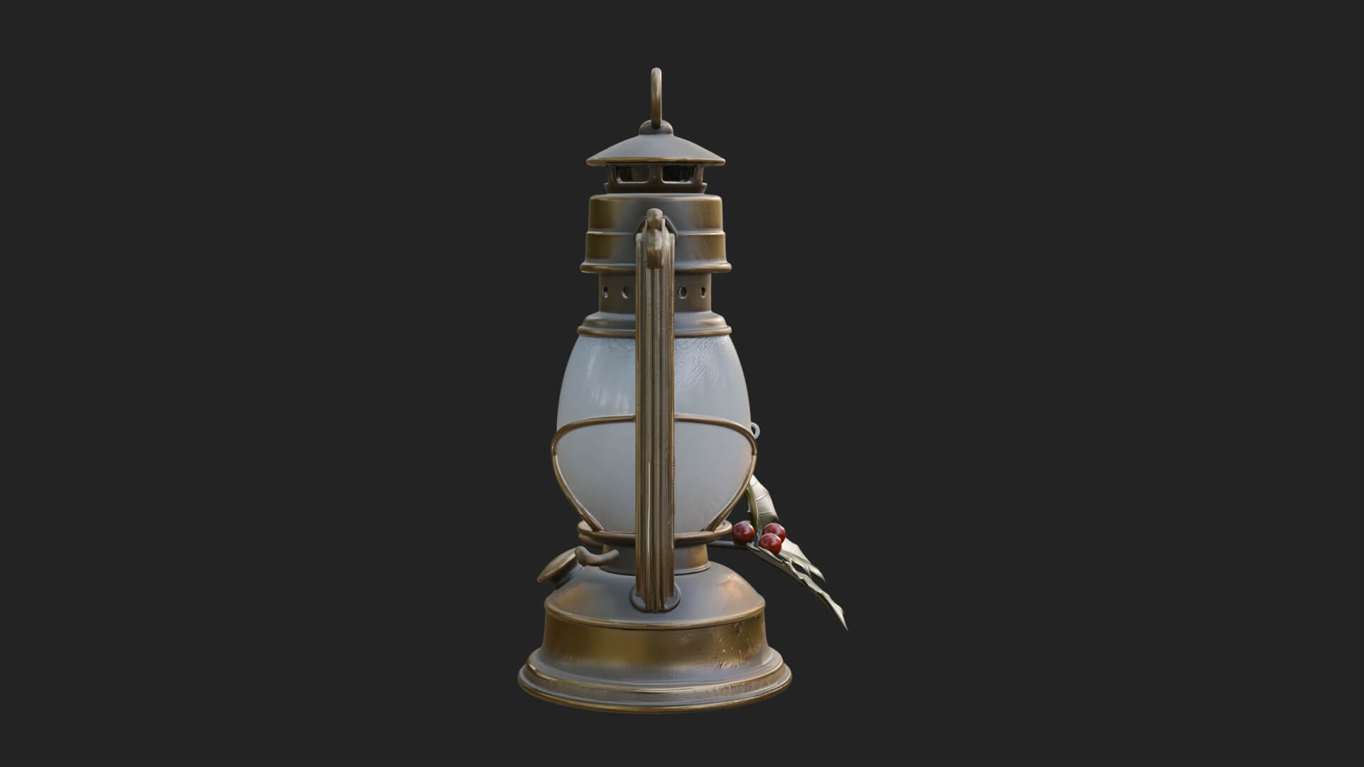 Holly Christmas Lantern Model Design 3 3D Print Model 3D Model