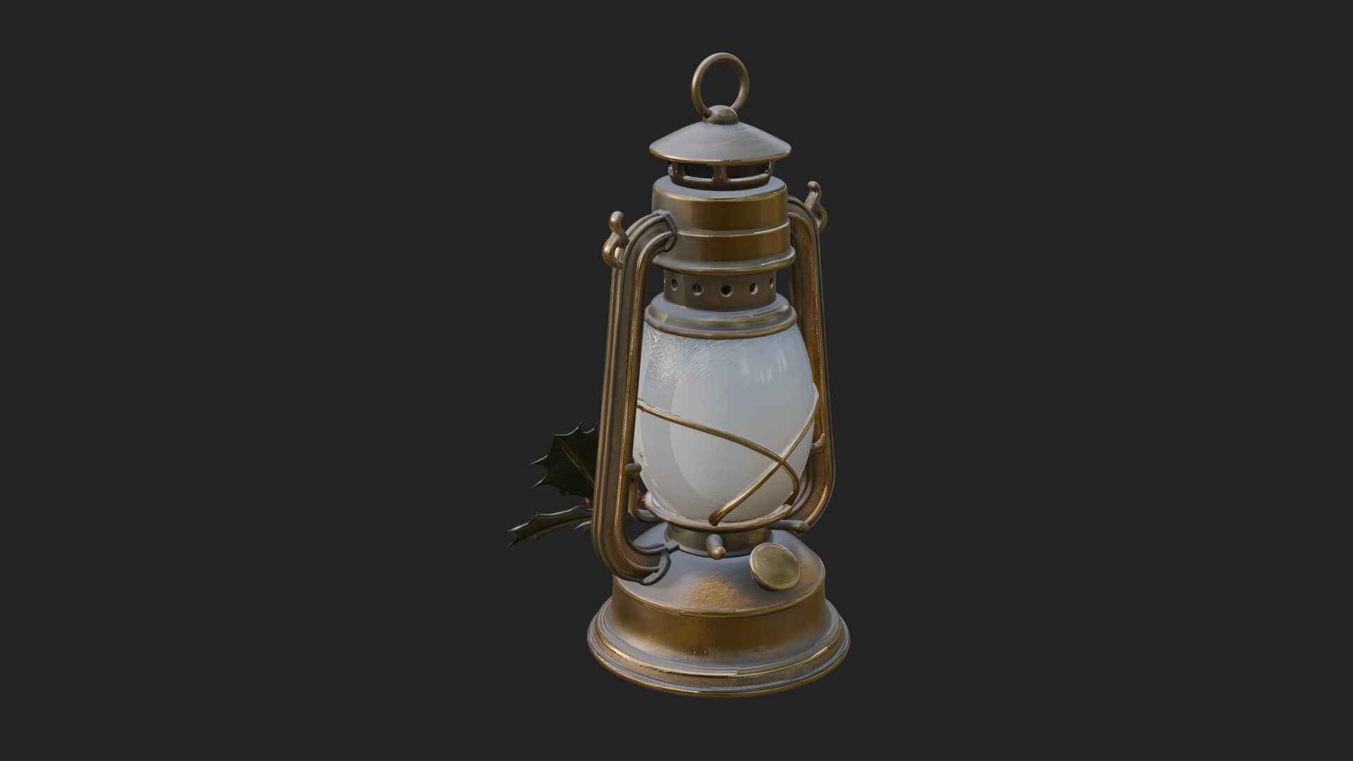 Holly Christmas Lantern Model Design 3 3D Print Model 3D Model