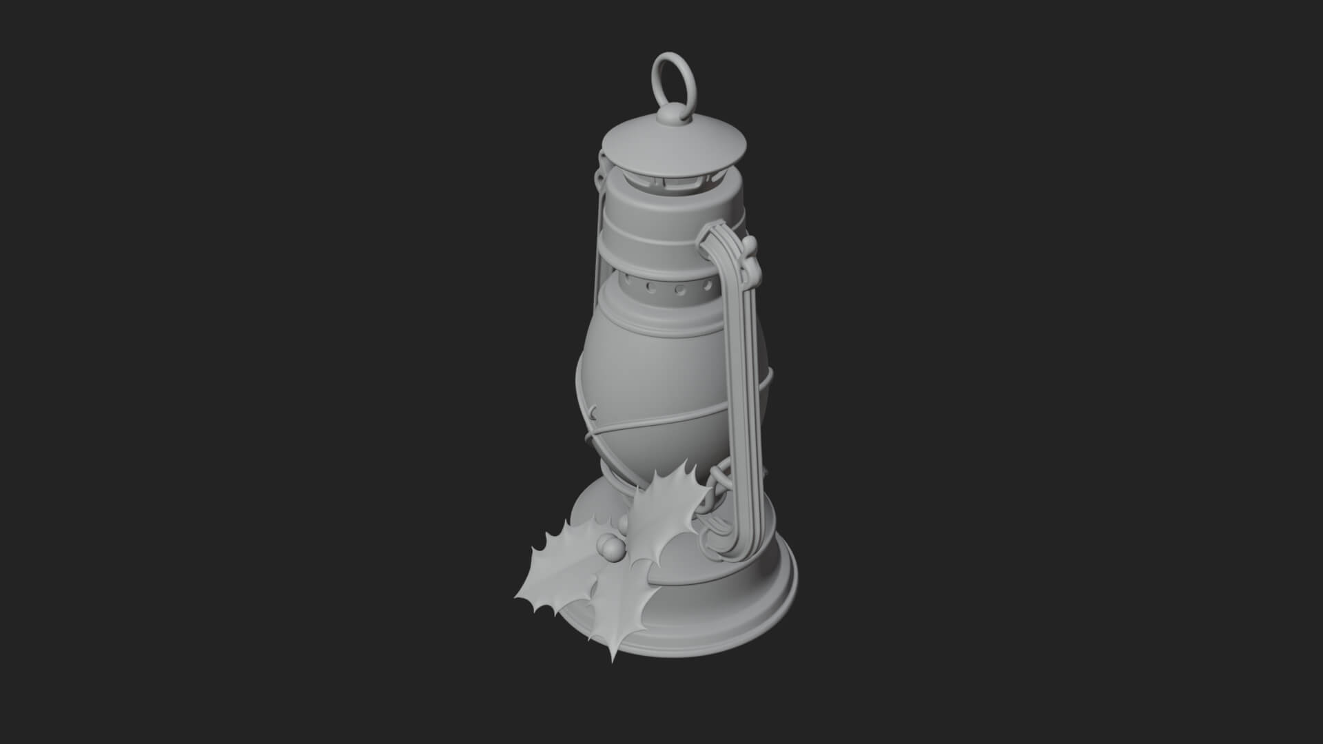 Holly Christmas Lantern Model Design 3 3D Print Model 3D Model