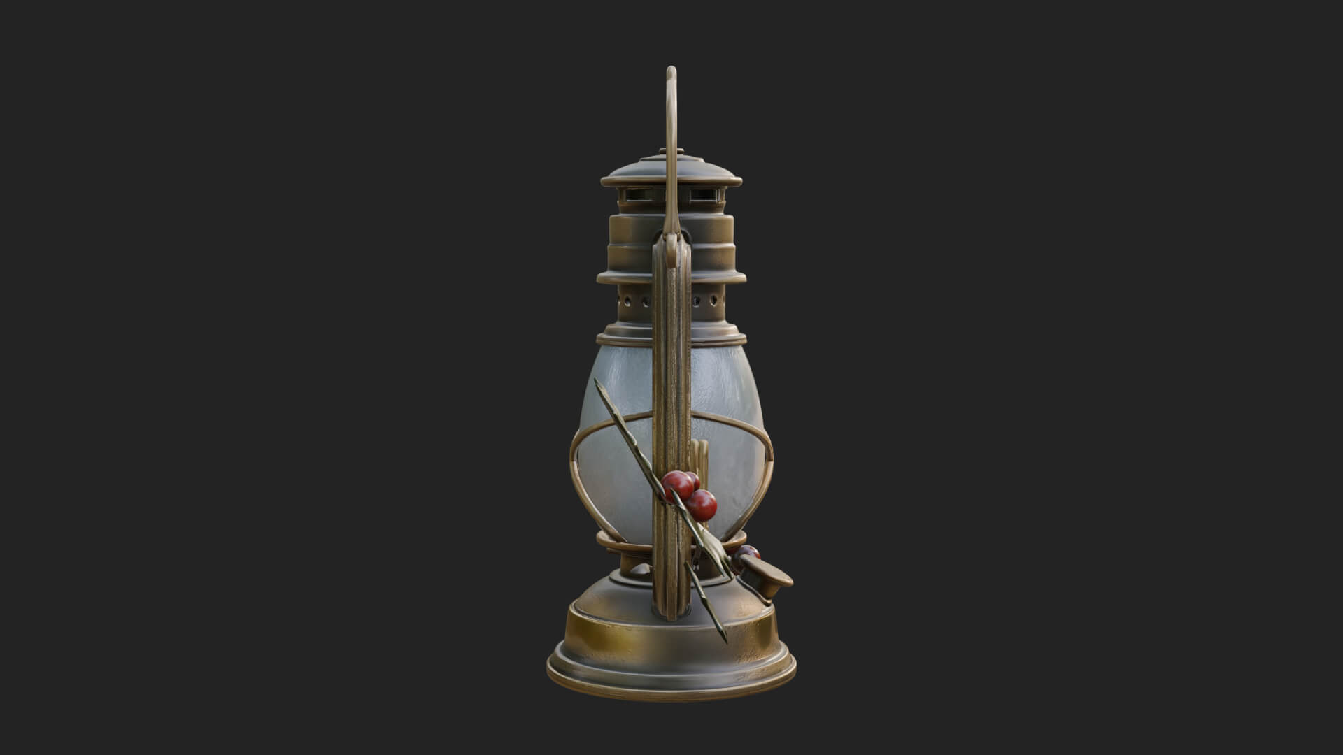 Holly Christmas Lantern Model Design 4 3D Print Model 3D Model