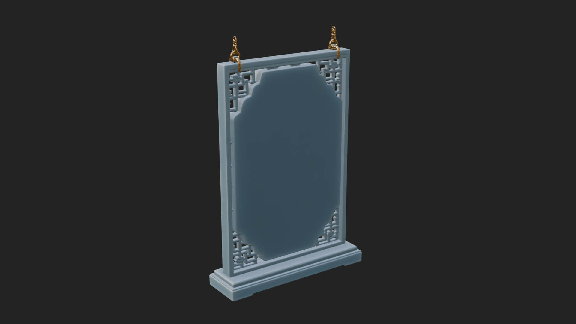 Holly Leaf Panel Ornament Design 2 3D Print Model 3D Model