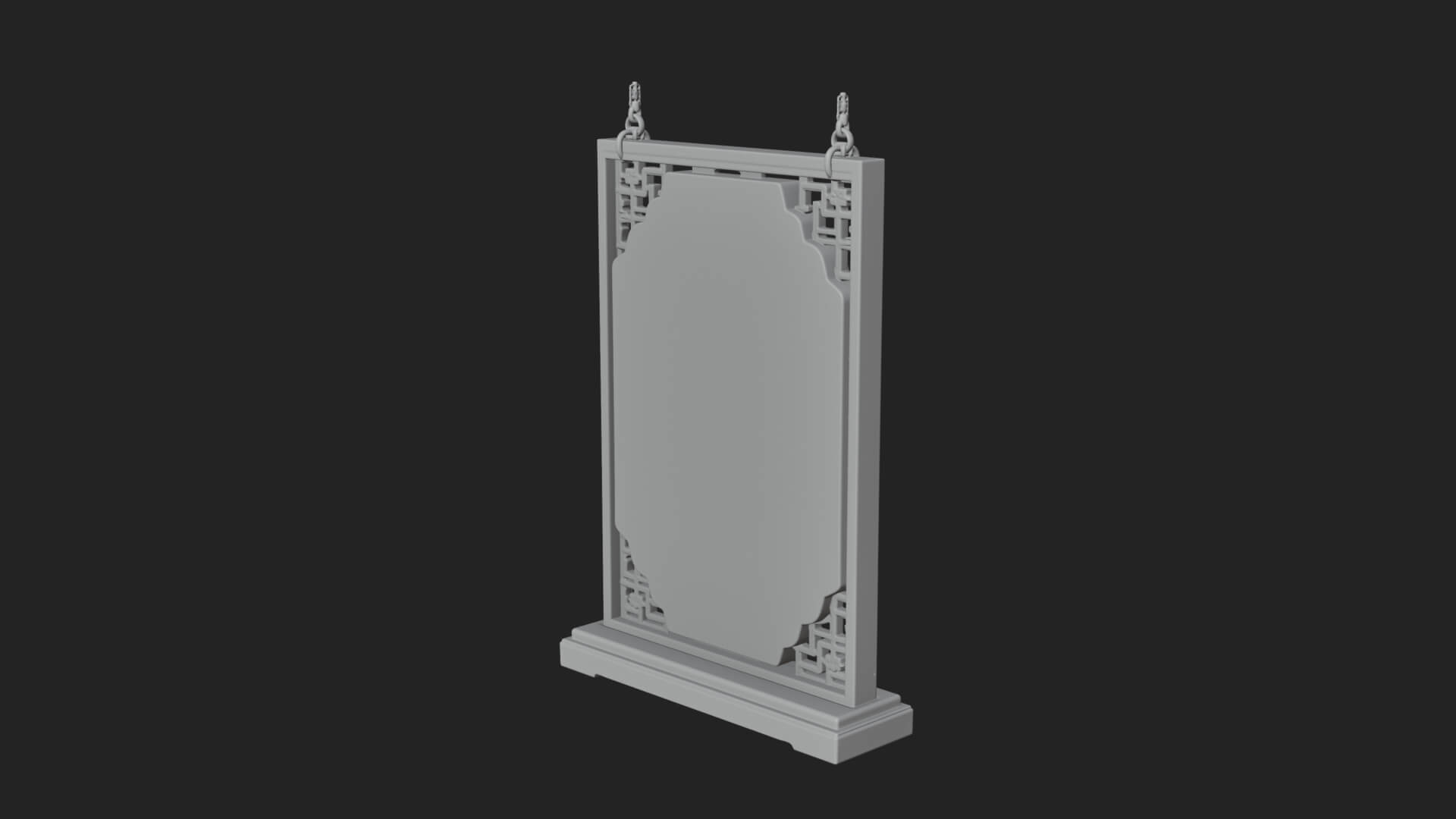 Holly Leaf Panel Ornament Design 2 3D Print Model 3D Model