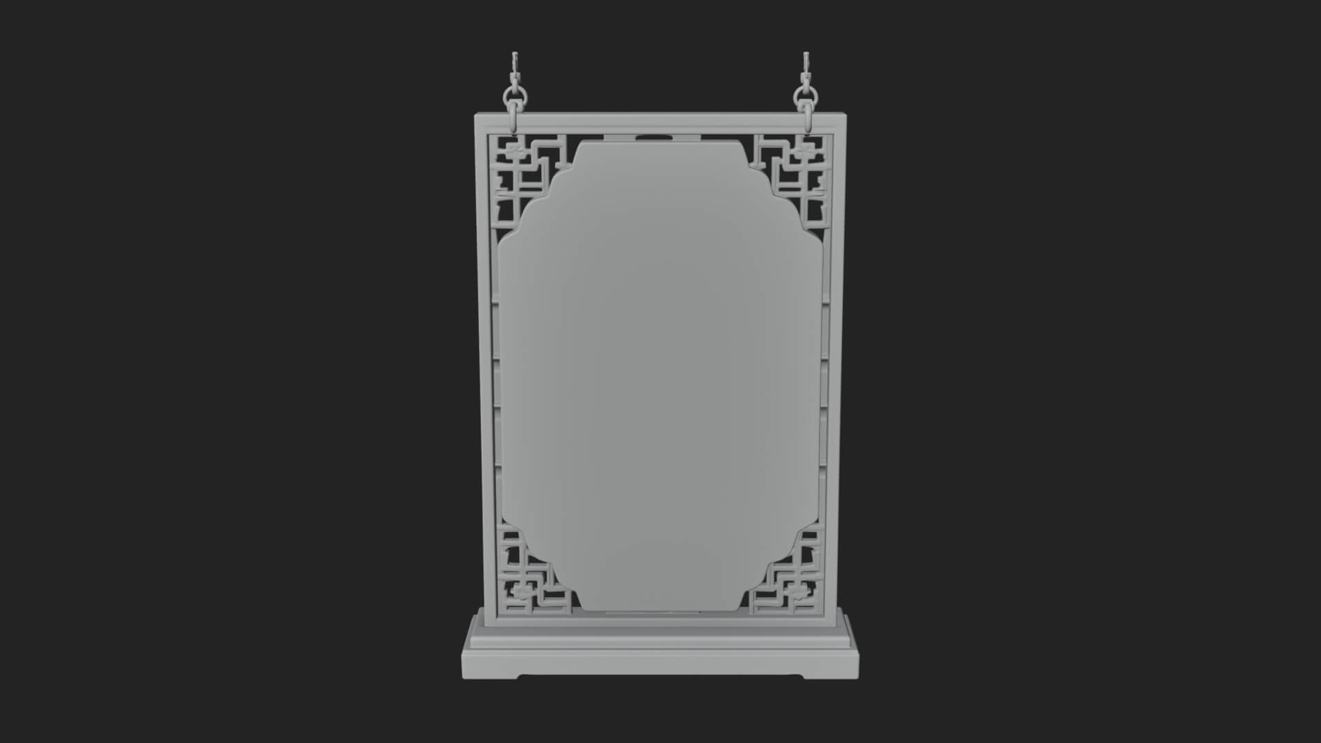 Holly Leaf Panel Ornament Design 2 3D Print Model 3D Model