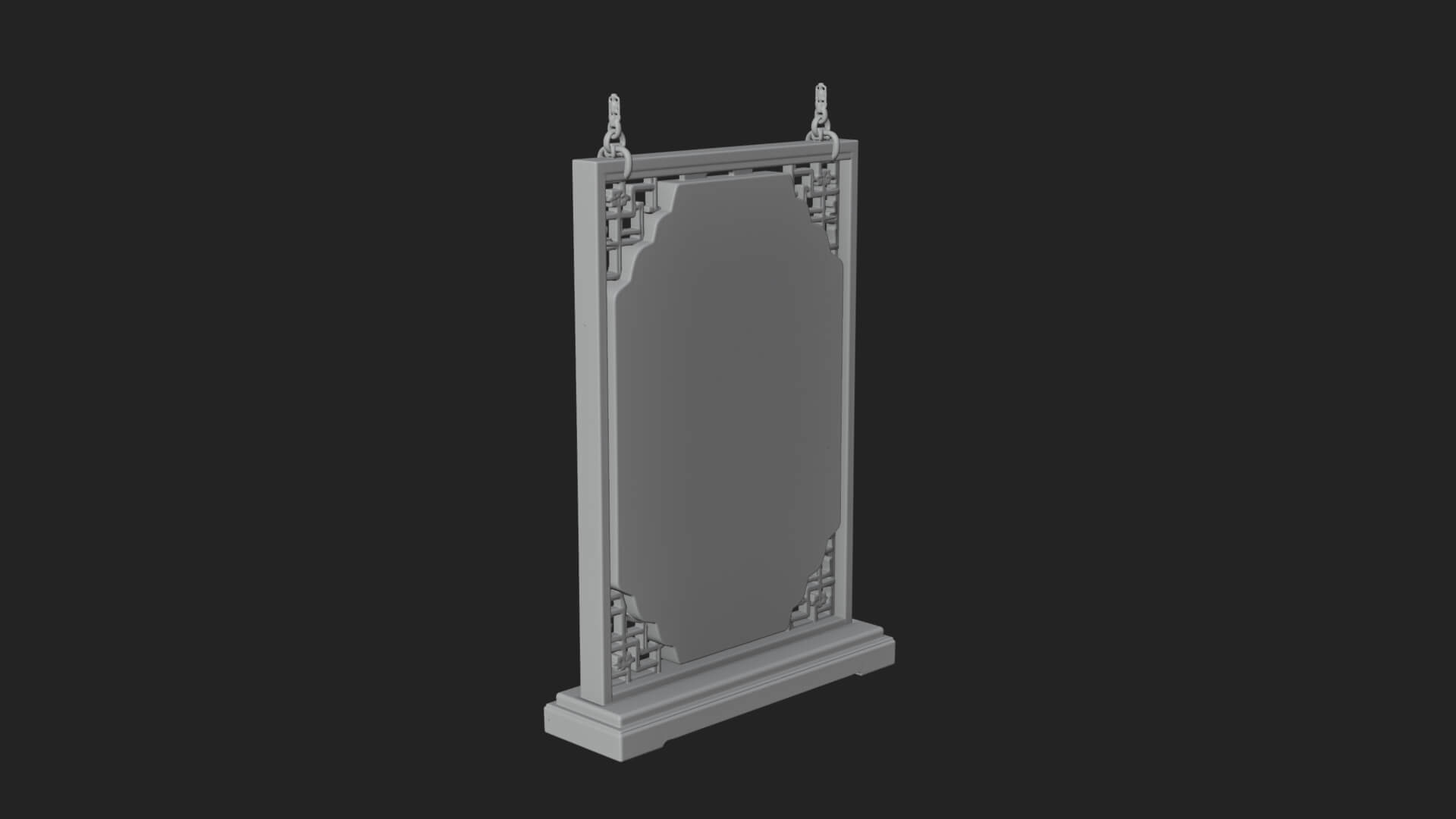 Holly Leaf Panel Ornament Design 2 3D Print Model 3D Model