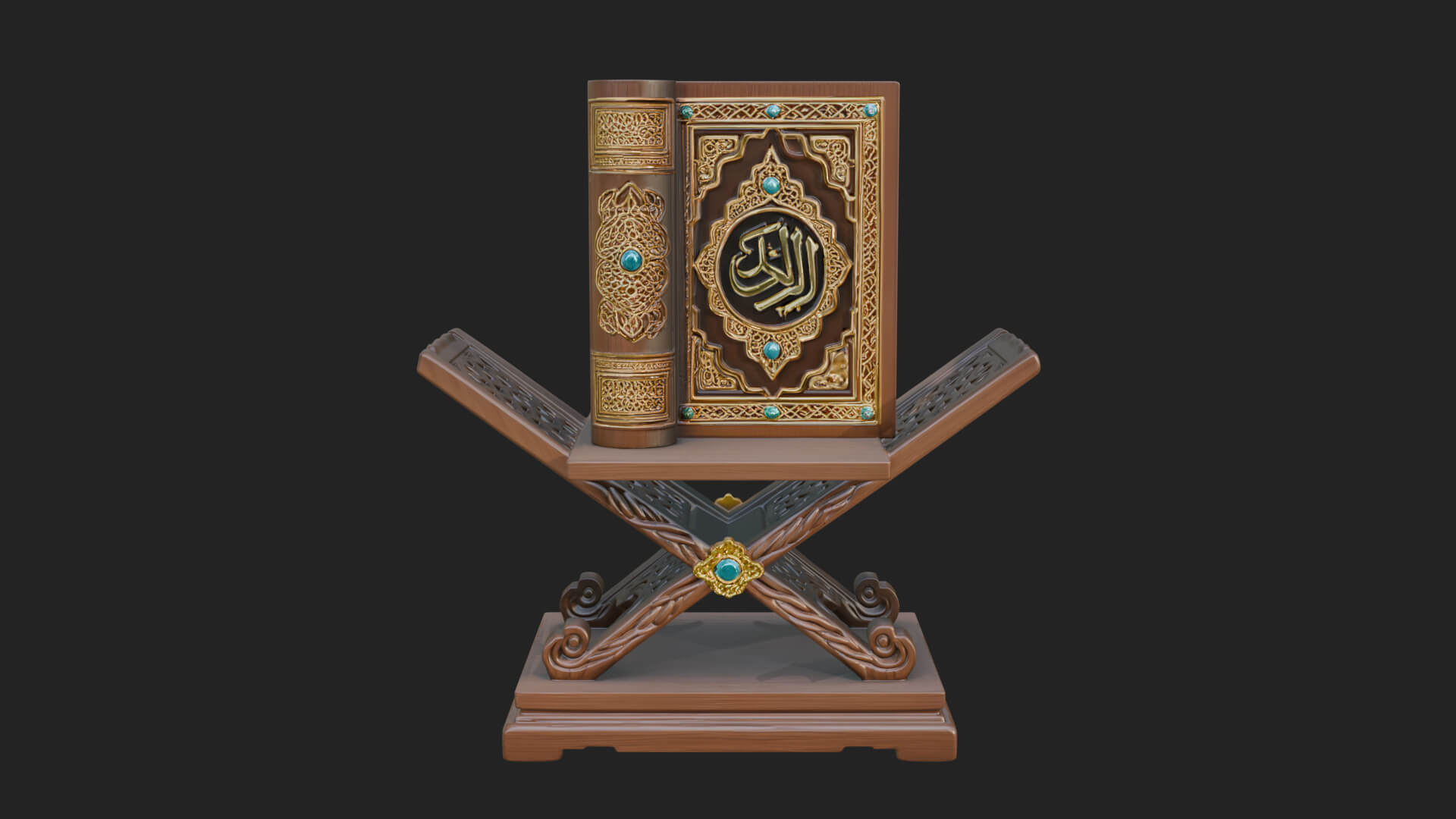 Holy Book Rehal Stand Model Design 1 3D Print Model 3D Model