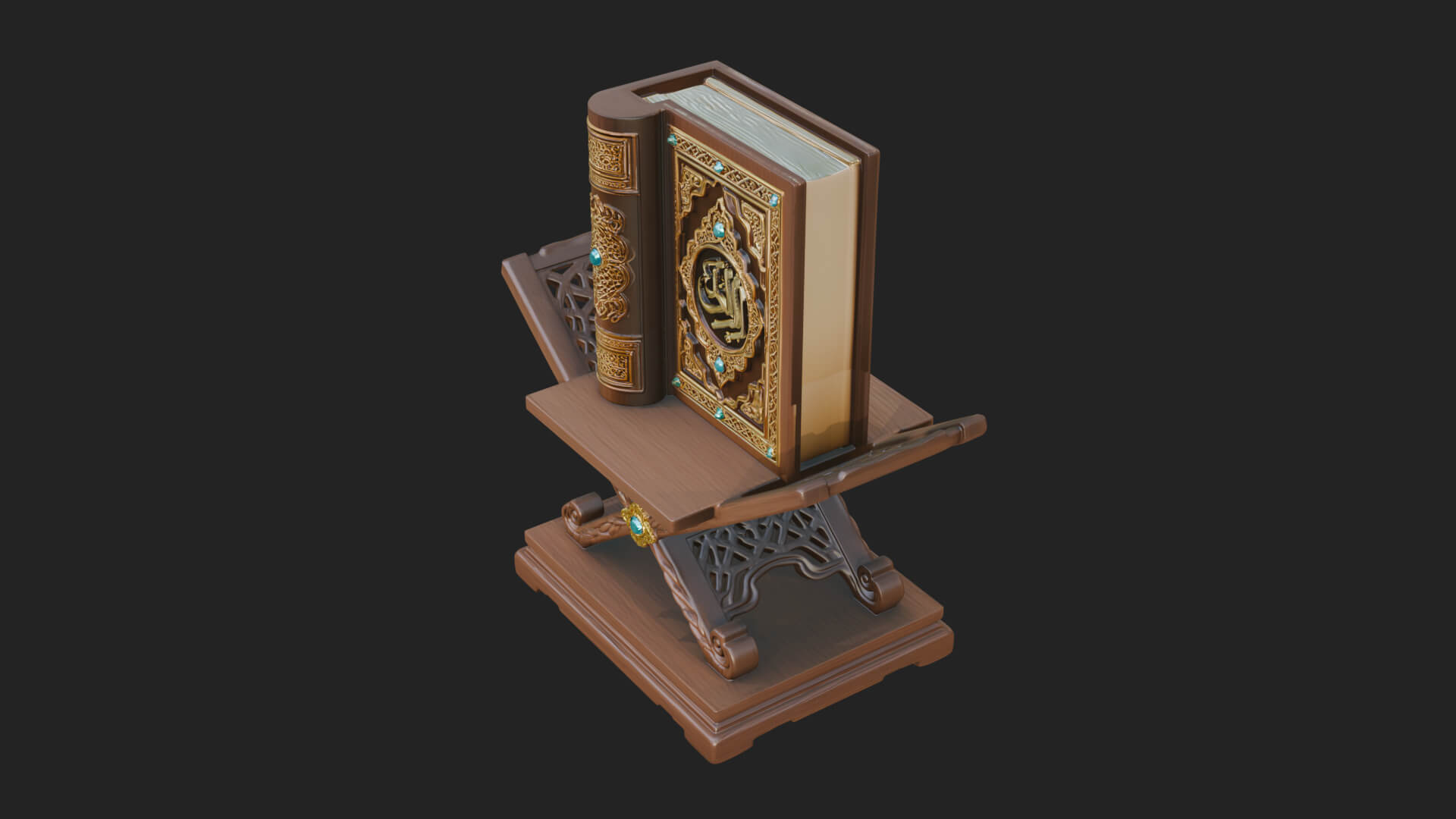 Holy Book Rehal Stand Model Design 1 3D Print Model 3D Model